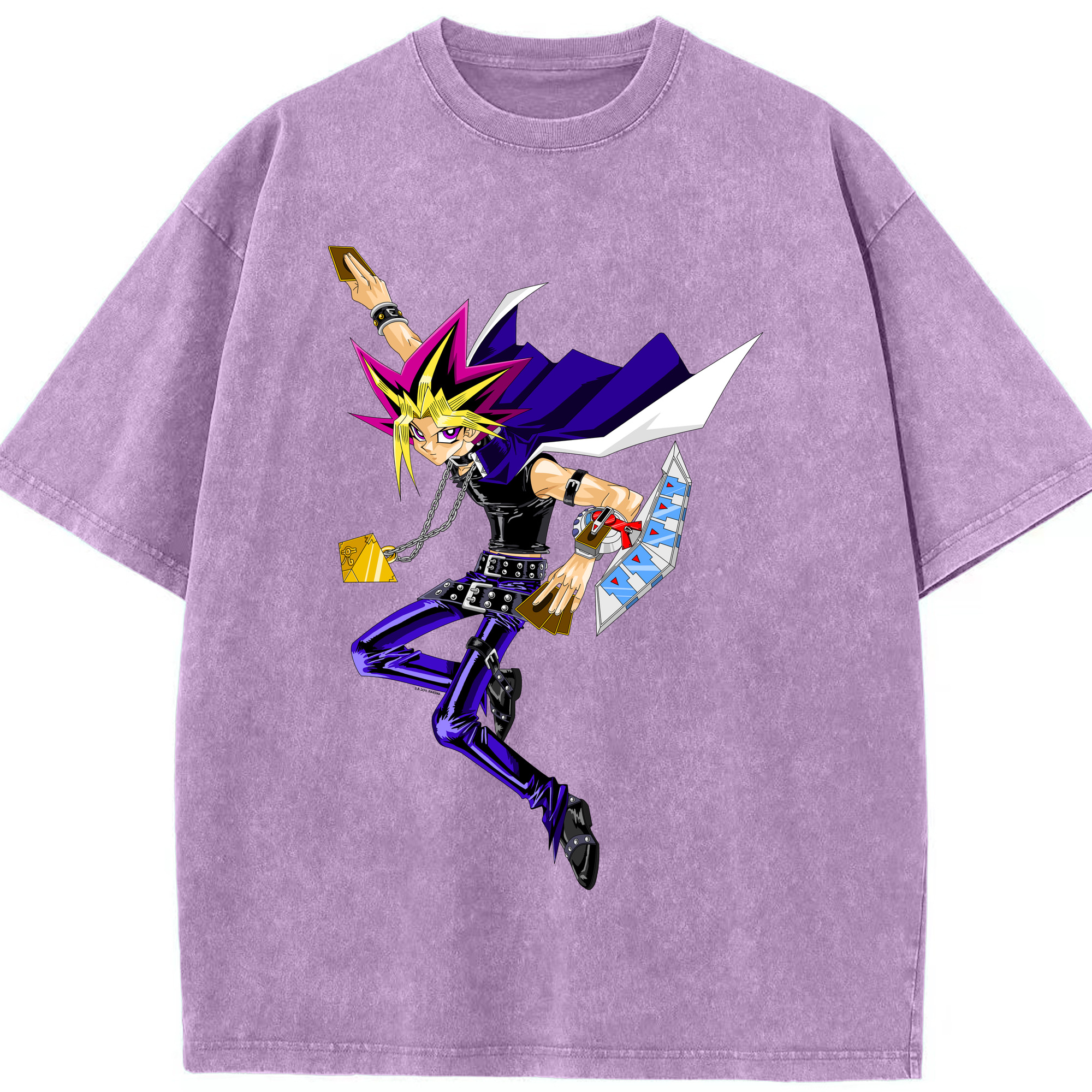 （画像用） 遊☆戯☆王 Yu-Gi-Oh! 綿100% ヴィンテージ風 半袖Tシャツ（フロントプリント）