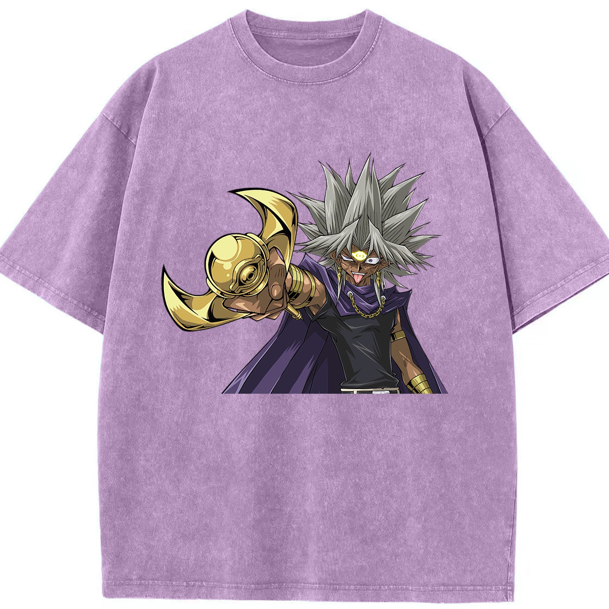 （画像用） 遊☆戯☆王 Yu-Gi-Oh! 綿100% ヴィンテージ風 半袖Tシャツ（フロントプリント）