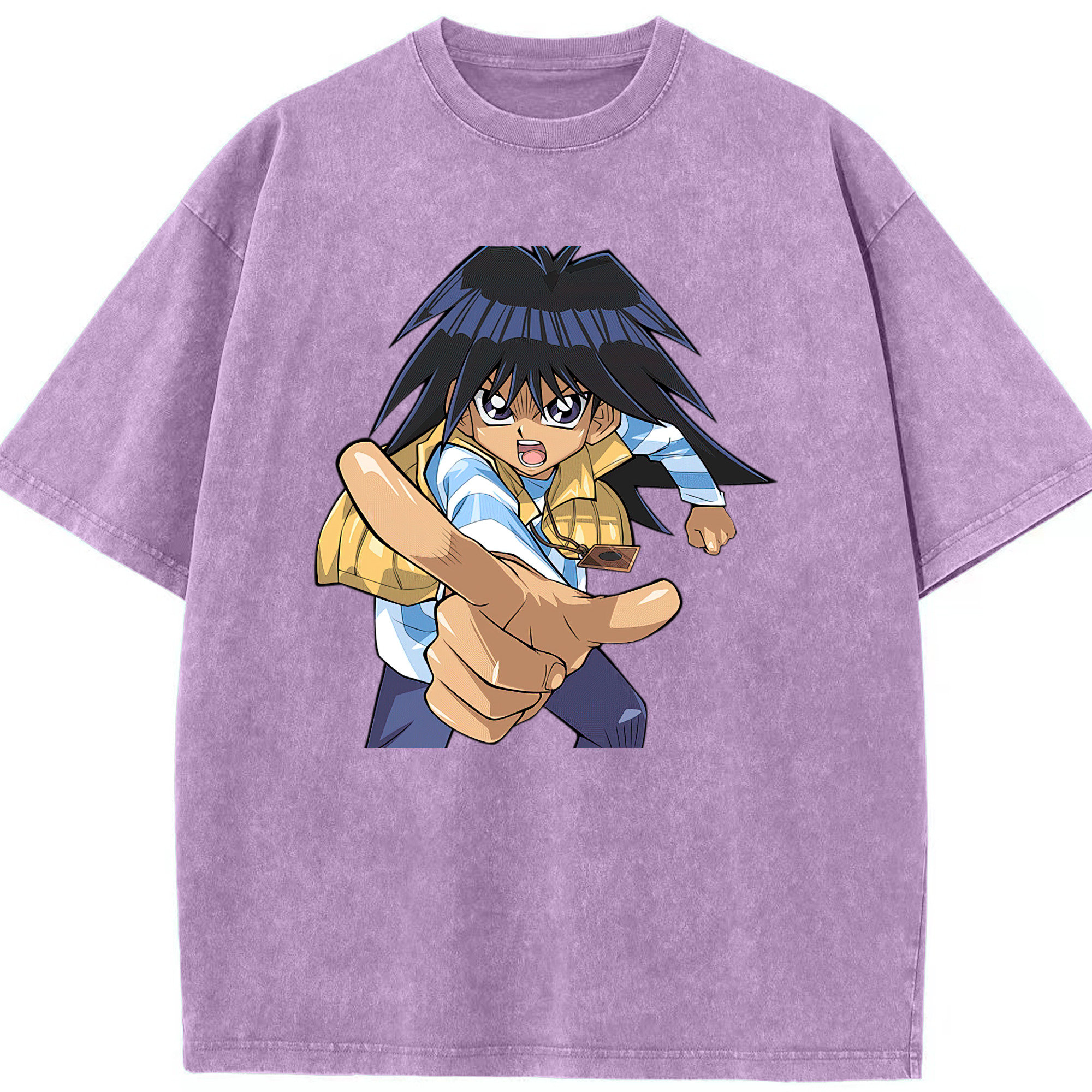 （画像用） 遊☆戯☆王 Yu-Gi-Oh! 綿100% ヴィンテージ風 半袖Tシャツ（フロントプリント）