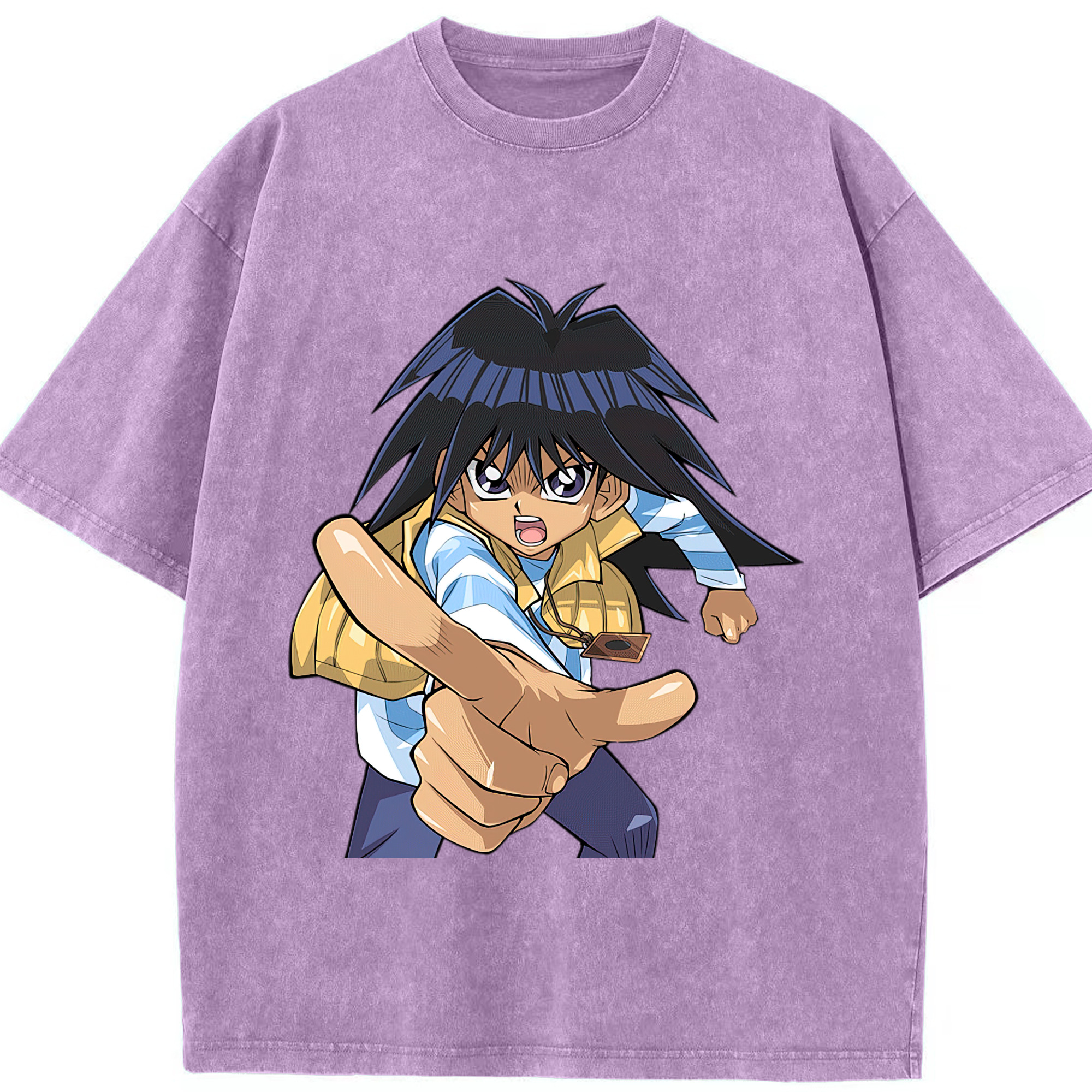 （画像用） 遊☆戯☆王 Yu-Gi-Oh! 綿100% ヴィンテージ風 半袖Tシャツ（フロントプリント）