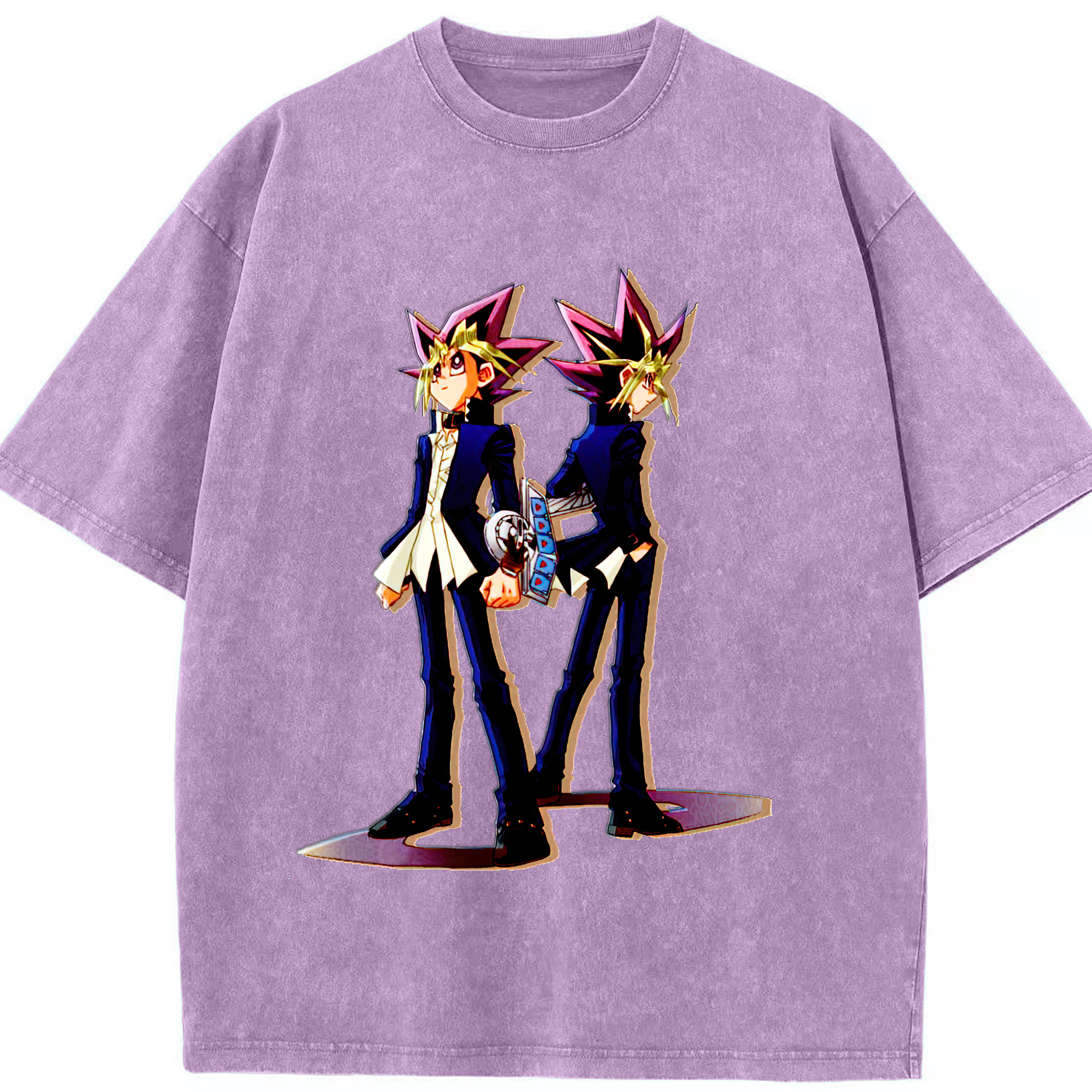 （画像用） 遊☆戯☆王 Yu-Gi-Oh! 綿100% ヴィンテージ風 半袖Tシャツ（フロントプリント）