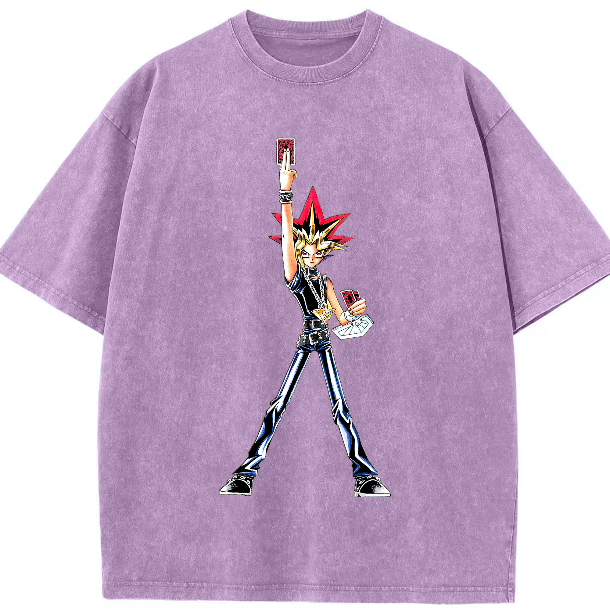 （画像用） 遊☆戯☆王 Yu-Gi-Oh! 綿100% ヴィンテージ風 半袖Tシャツ（フロントプリント）