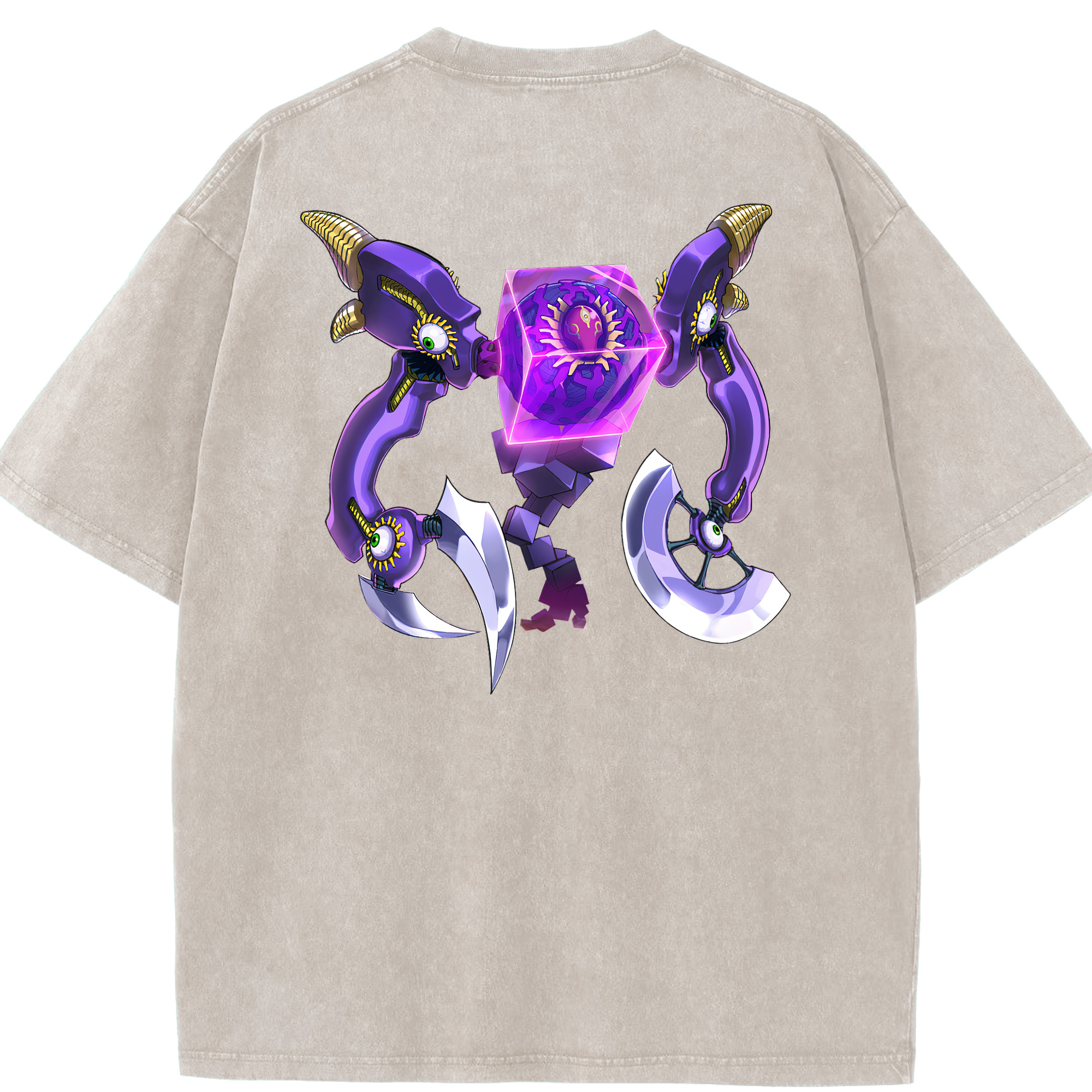 （画像用） 遊☆戯☆王 Yu-Gi-Oh! 綿100% ヴィンテージ風 半袖Tシャツ（背面プリント）