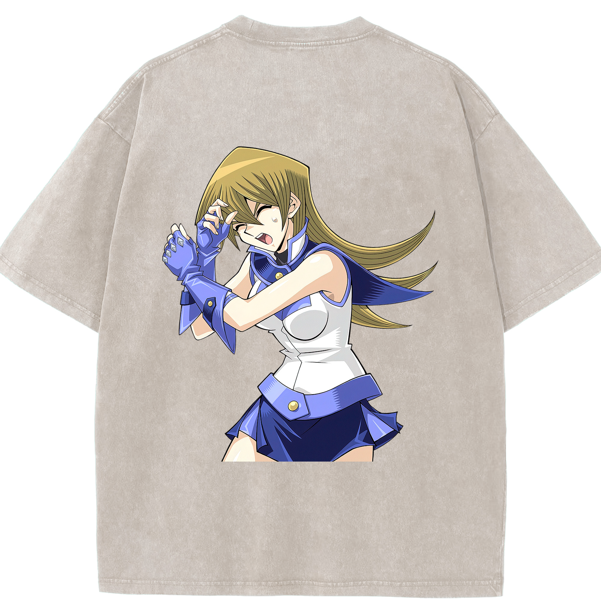 （画像用） 遊☆戯☆王 Yu-Gi-Oh! 綿100% ヴィンテージ風 半袖Tシャツ（背面プリント）