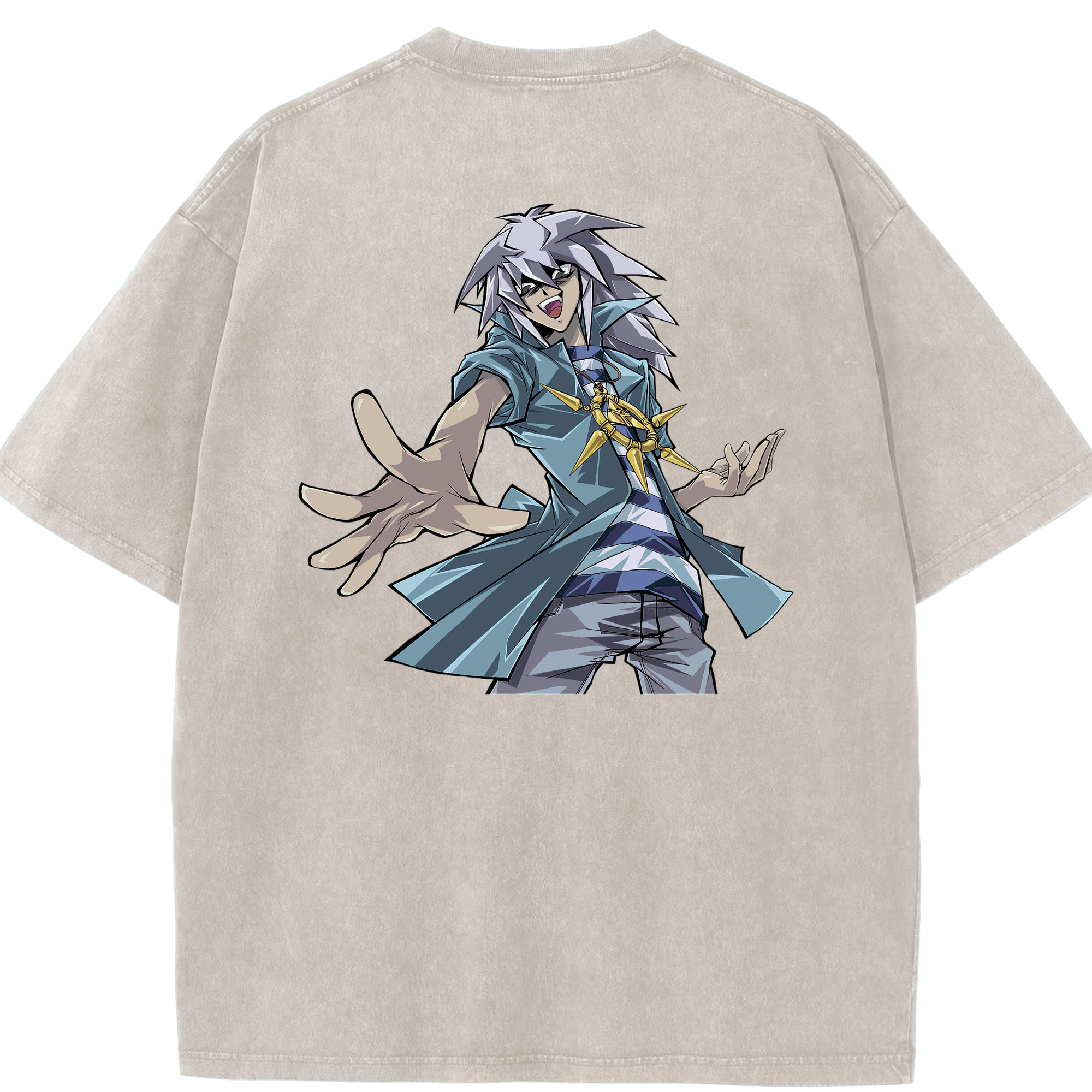 （画像用） 遊☆戯☆王 Yu-Gi-Oh! 綿100% ヴィンテージ風 半袖Tシャツ（背面プリント）