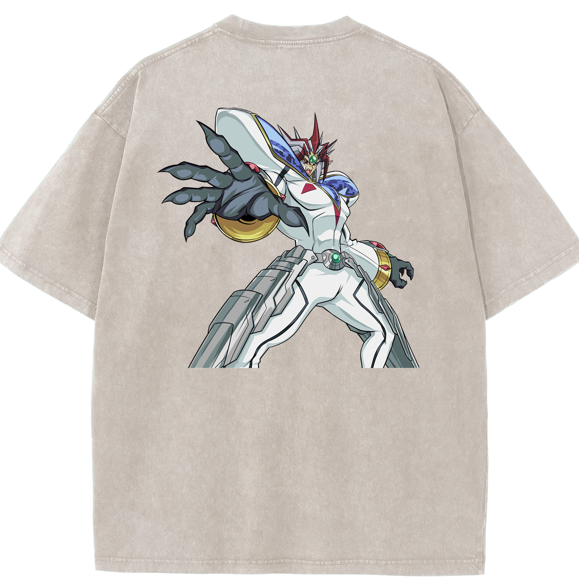 （画像用） 遊☆戯☆王 Yu-Gi-Oh! 綿100% ヴィンテージ風 半袖Tシャツ（背面プリント）