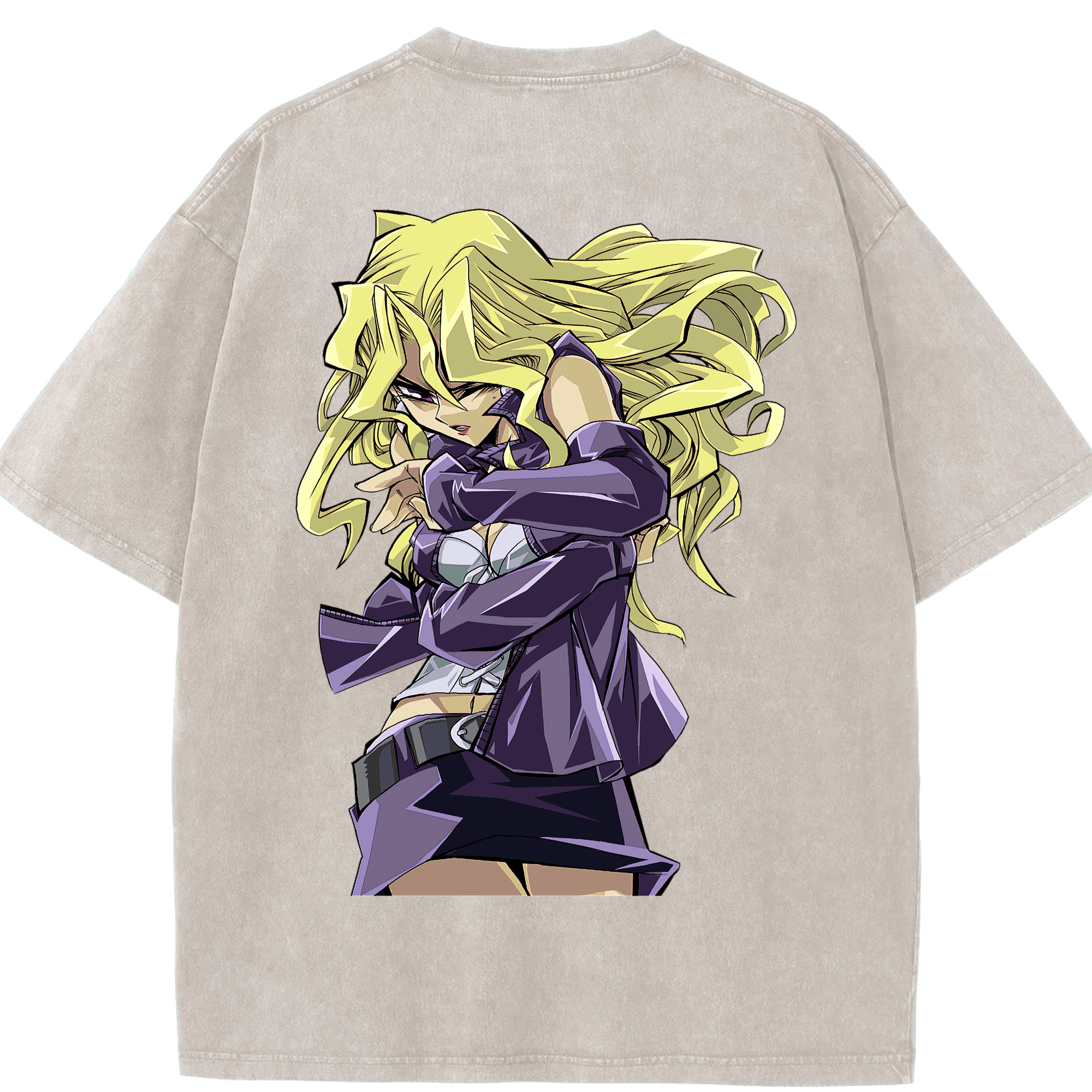 （画像用） 遊☆戯☆王 Yu-Gi-Oh! 綿100% ヴィンテージ風 半袖Tシャツ（背面プリント）