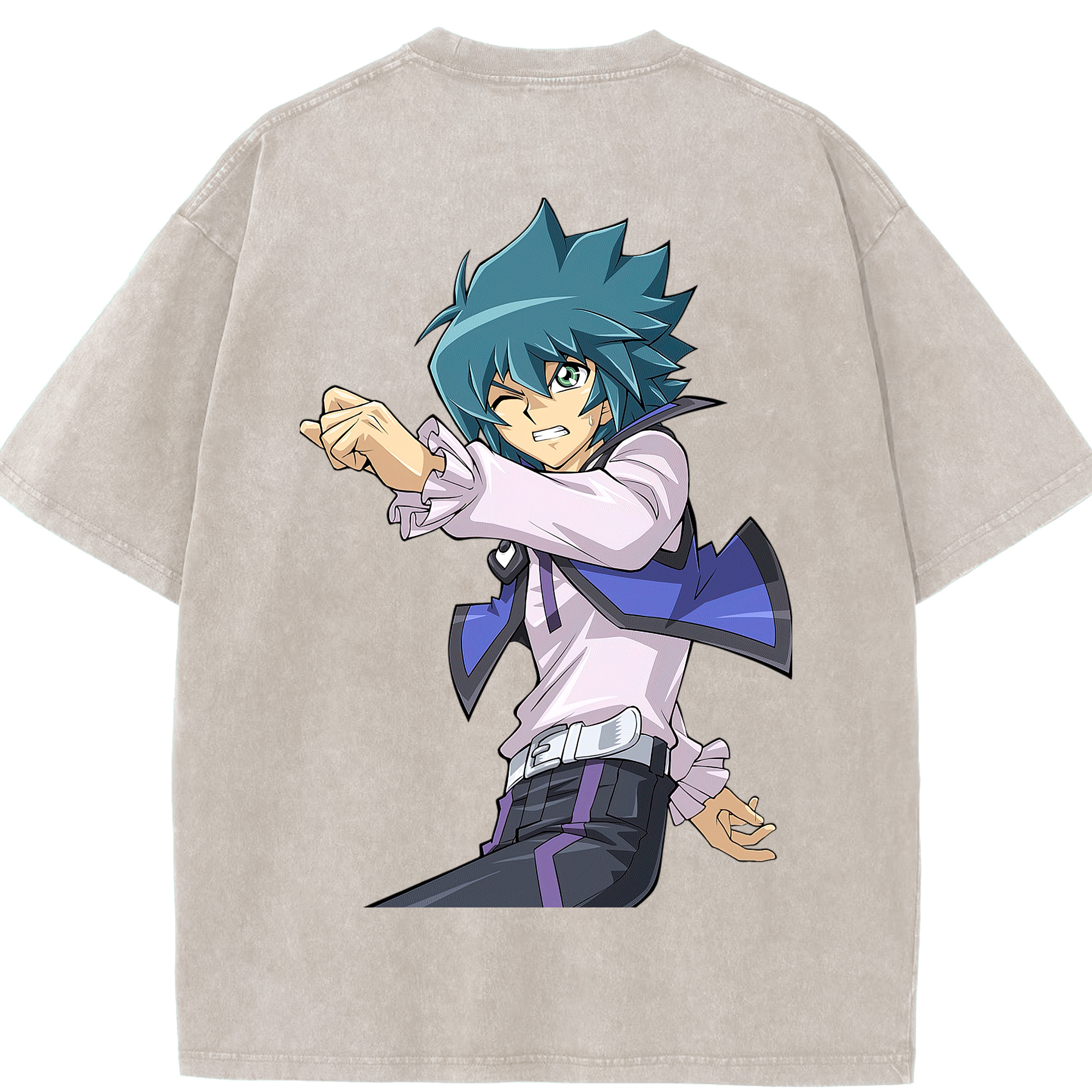 （画像用） 遊☆戯☆王 Yu-Gi-Oh! 綿100% ヴィンテージ風 半袖Tシャツ（背面プリント）