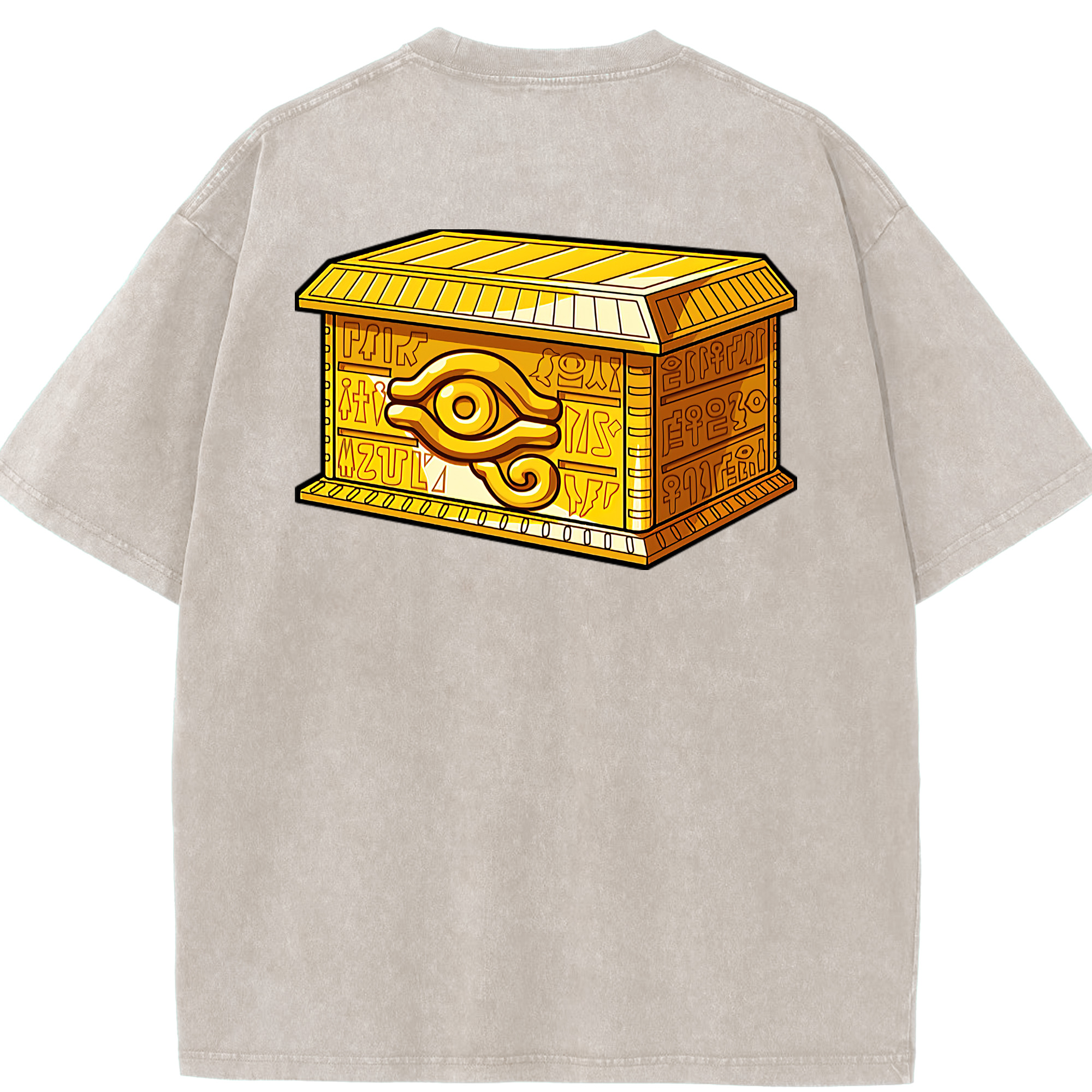 （画像用） 遊☆戯☆王 Yu-Gi-Oh! 綿100% ヴィンテージ風 半袖Tシャツ（背面プリント）
