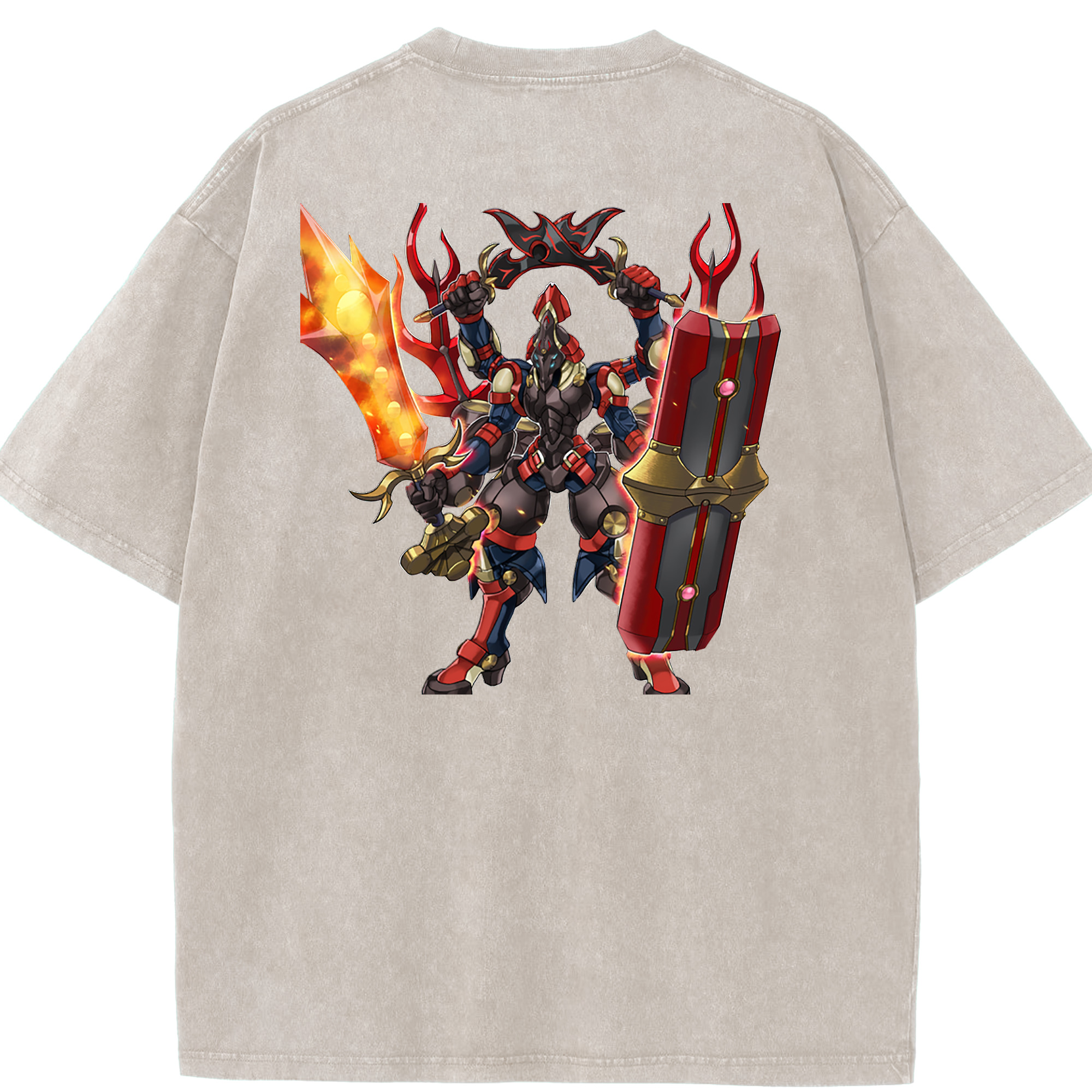 （画像用） 遊☆戯☆王 Yu-Gi-Oh! 綿100% ヴィンテージ風 半袖Tシャツ（背面プリント）