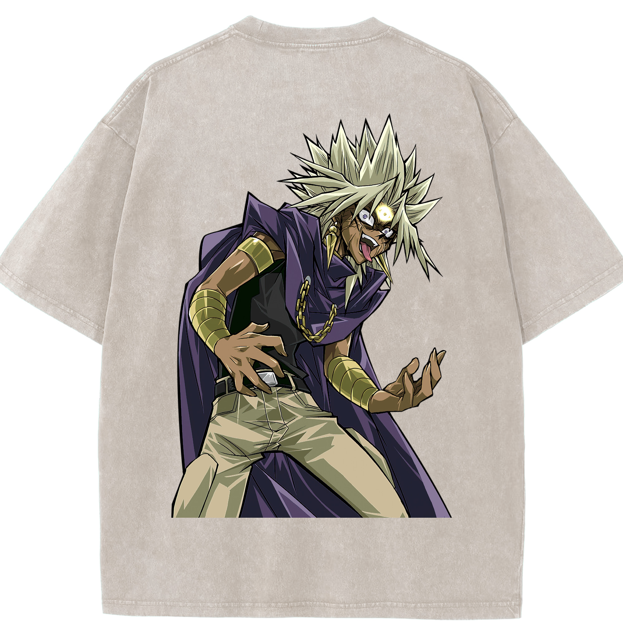 （画像用） 遊☆戯☆王 Yu-Gi-Oh! 綿100% ヴィンテージ風 半袖Tシャツ（背面プリント）