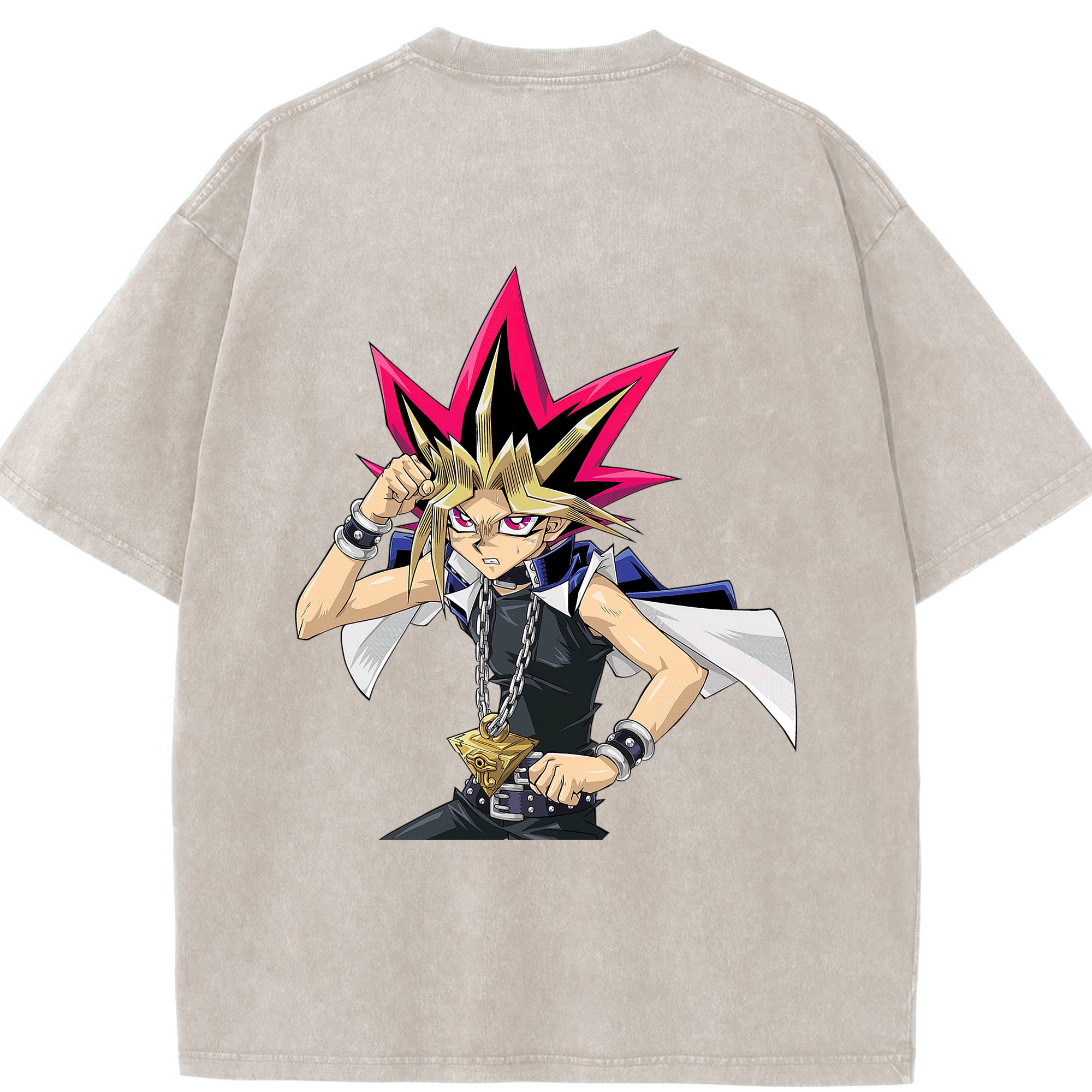 （画像用） 遊☆戯☆王 Yu-Gi-Oh! 綿100% ヴィンテージ風 半袖Tシャツ（背面プリント）