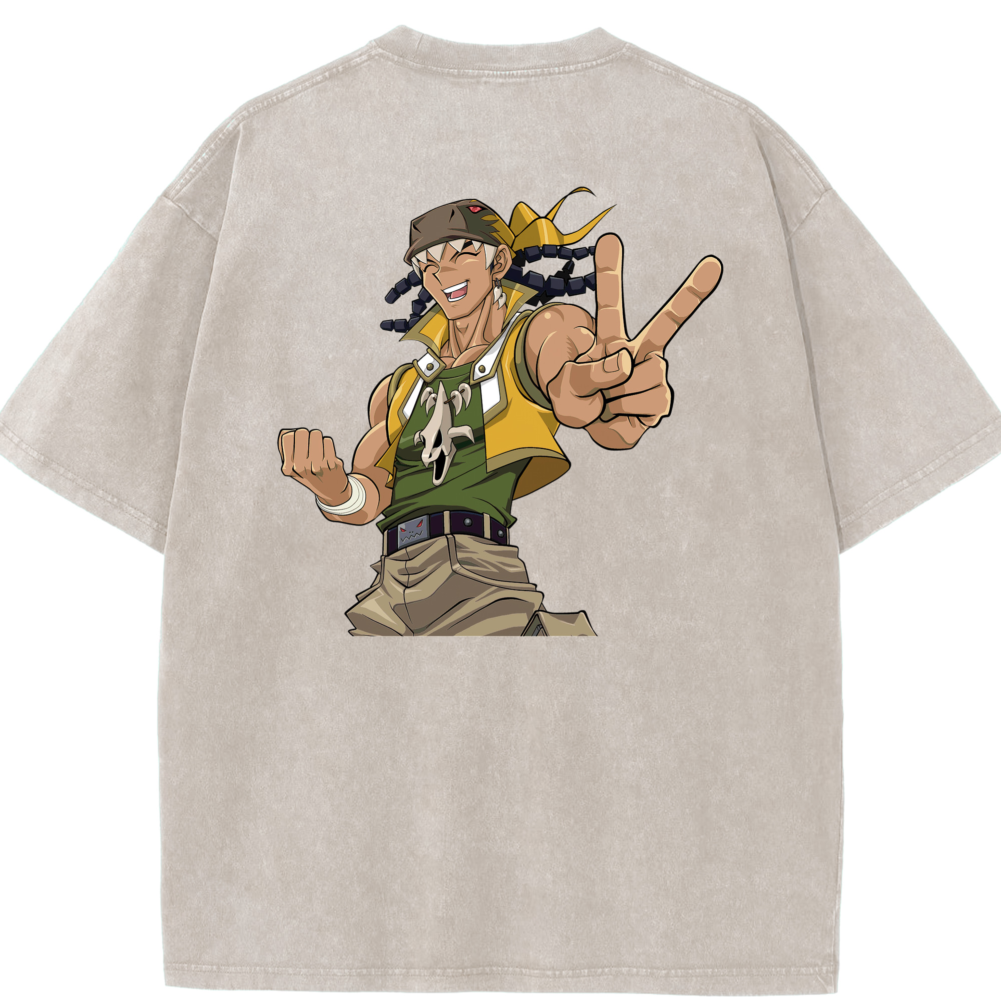 （画像用） 遊☆戯☆王 Yu-Gi-Oh! 綿100% ヴィンテージ風 半袖Tシャツ（背面プリント）