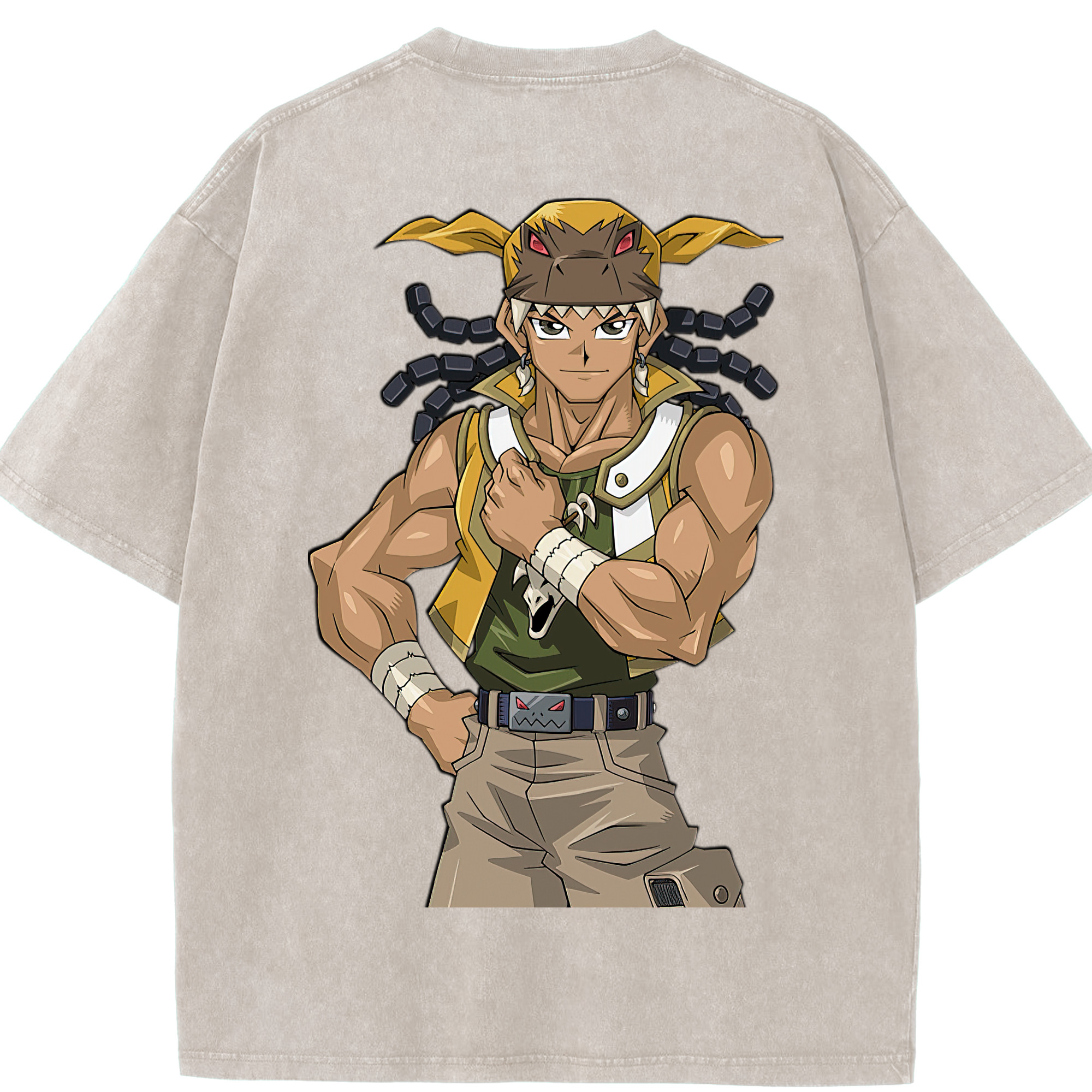 （画像用） 遊☆戯☆王 Yu-Gi-Oh! 綿100% ヴィンテージ風 半袖Tシャツ（背面プリント）