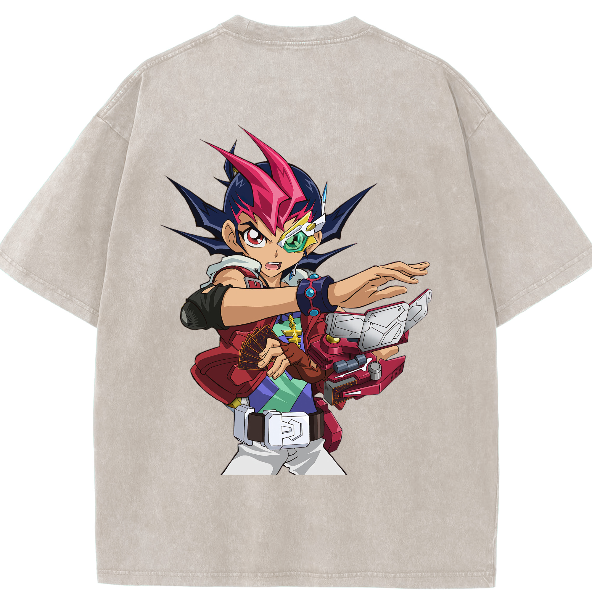 （画像用） 遊☆戯☆王 Yu-Gi-Oh! 綿100% ヴィンテージ風 半袖Tシャツ（背面プリント）