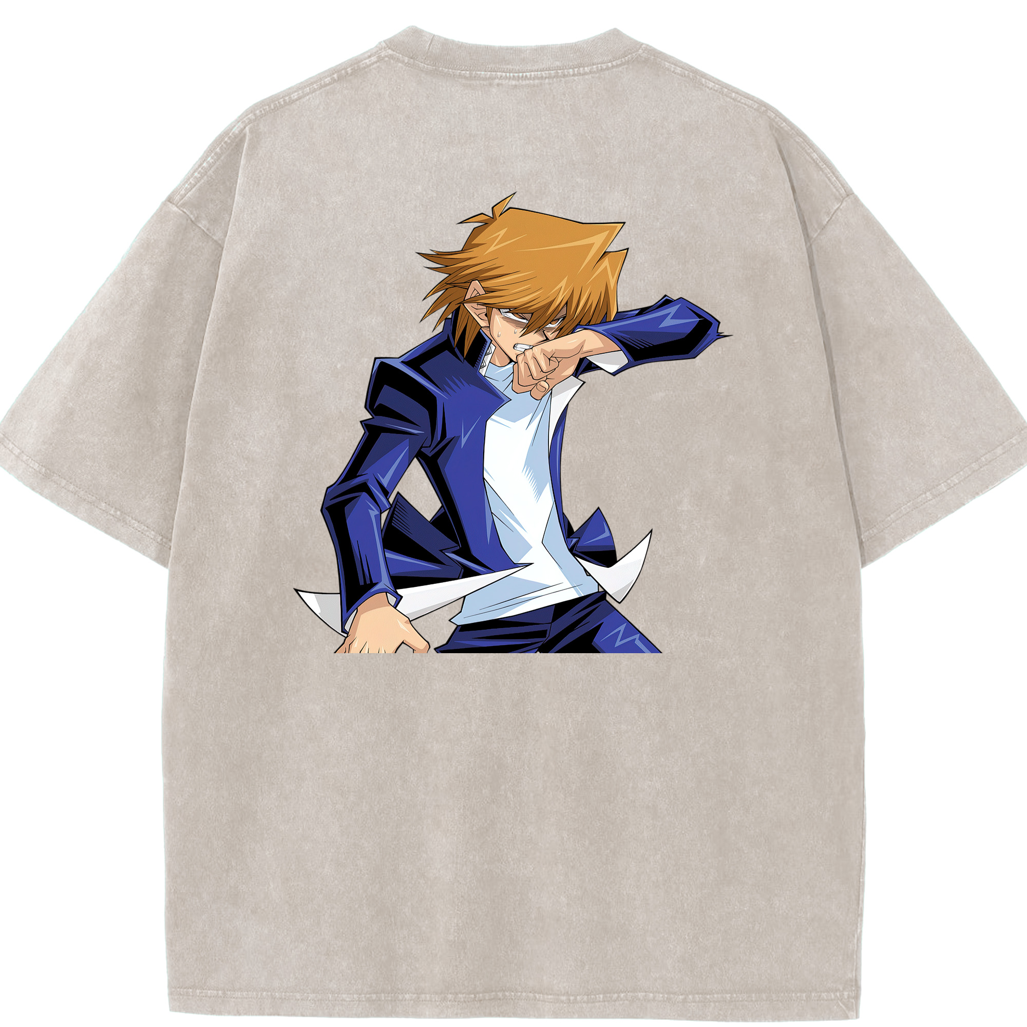 （画像用） 遊☆戯☆王 Yu-Gi-Oh! 綿100% ヴィンテージ風 半袖Tシャツ（背面プリント）