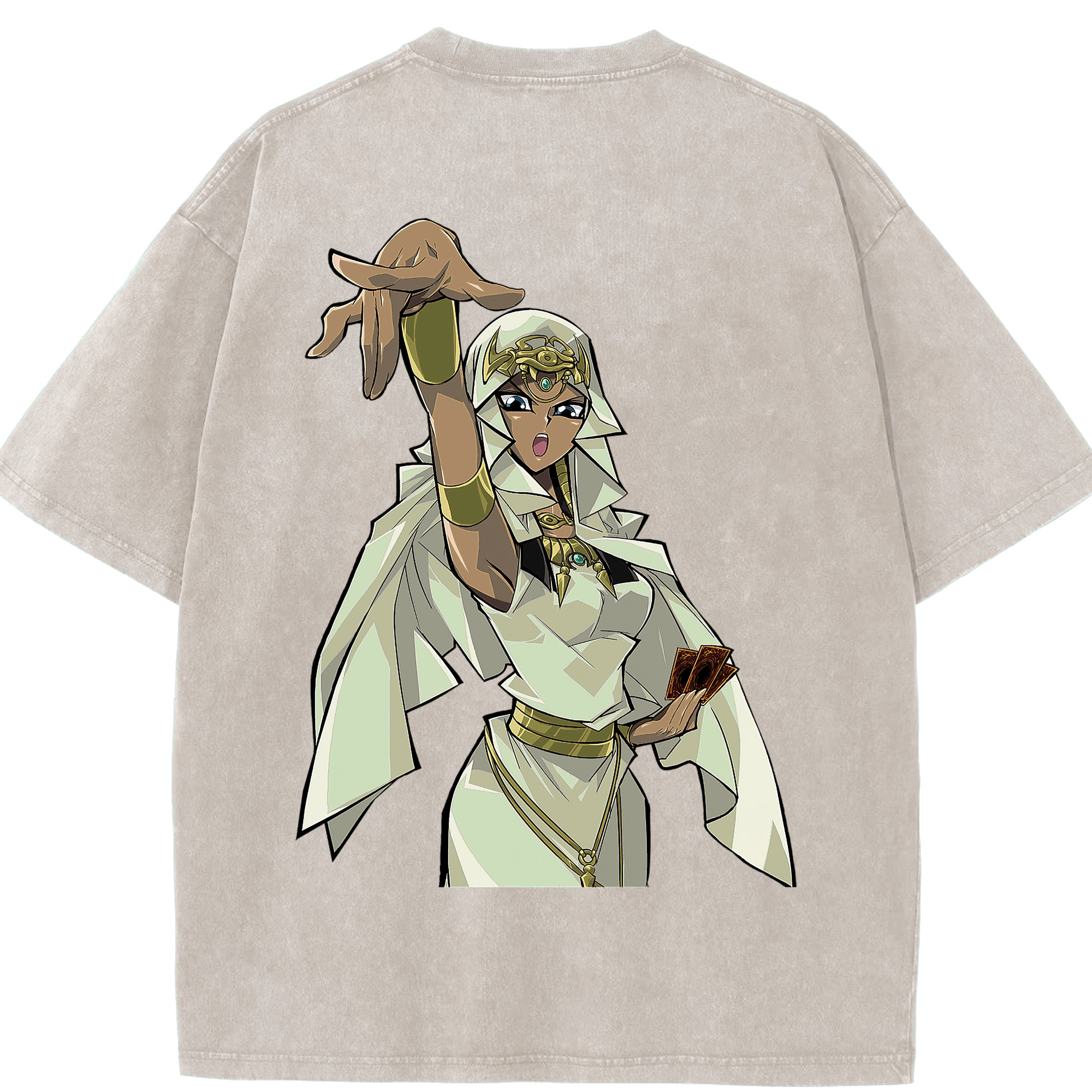 （画像用） 遊☆戯☆王 Yu-Gi-Oh! 綿100% ヴィンテージ風 半袖Tシャツ（背面プリント）