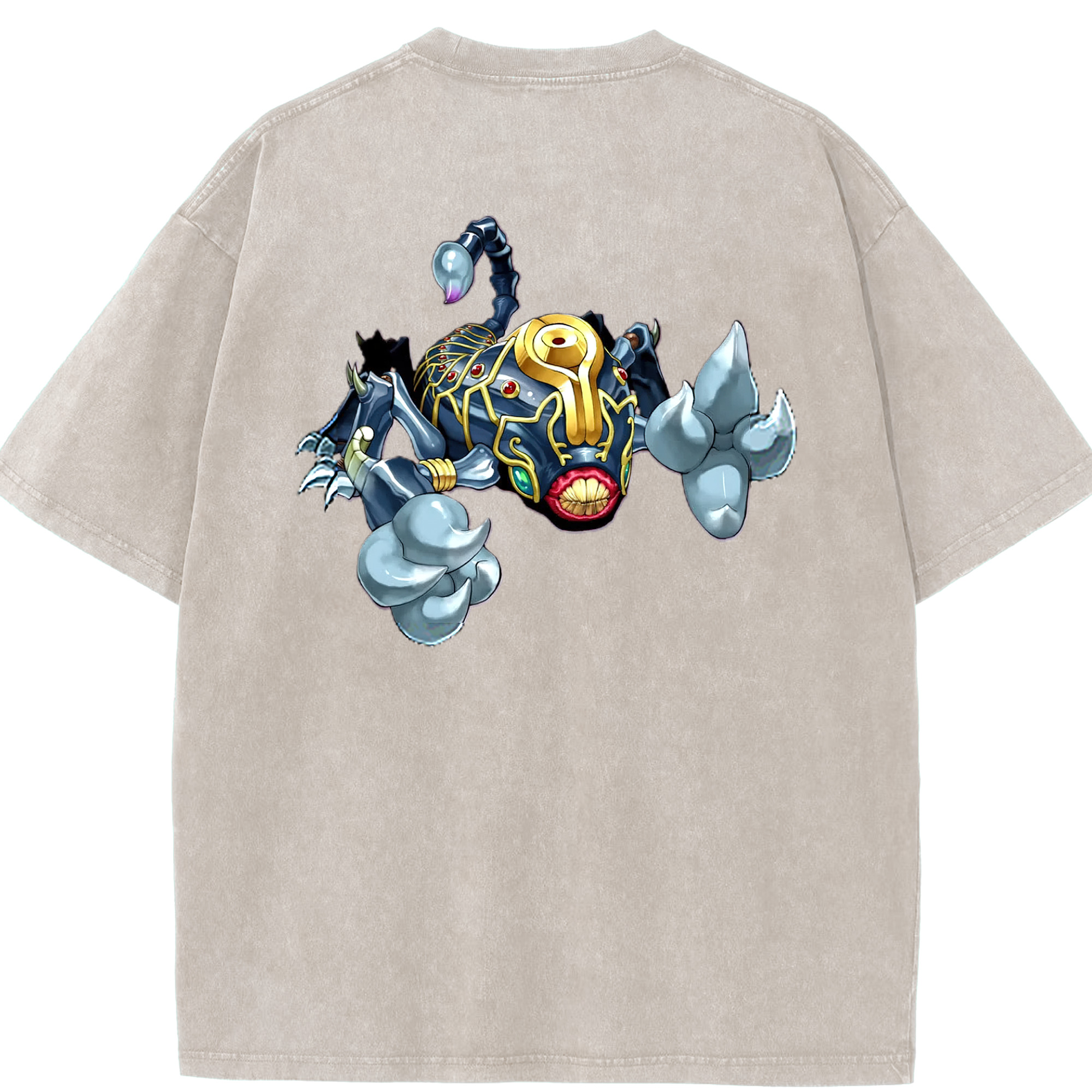 （画像用） 遊☆戯☆王 Yu-Gi-Oh! 綿100% ヴィンテージ風 半袖Tシャツ（背面プリント）