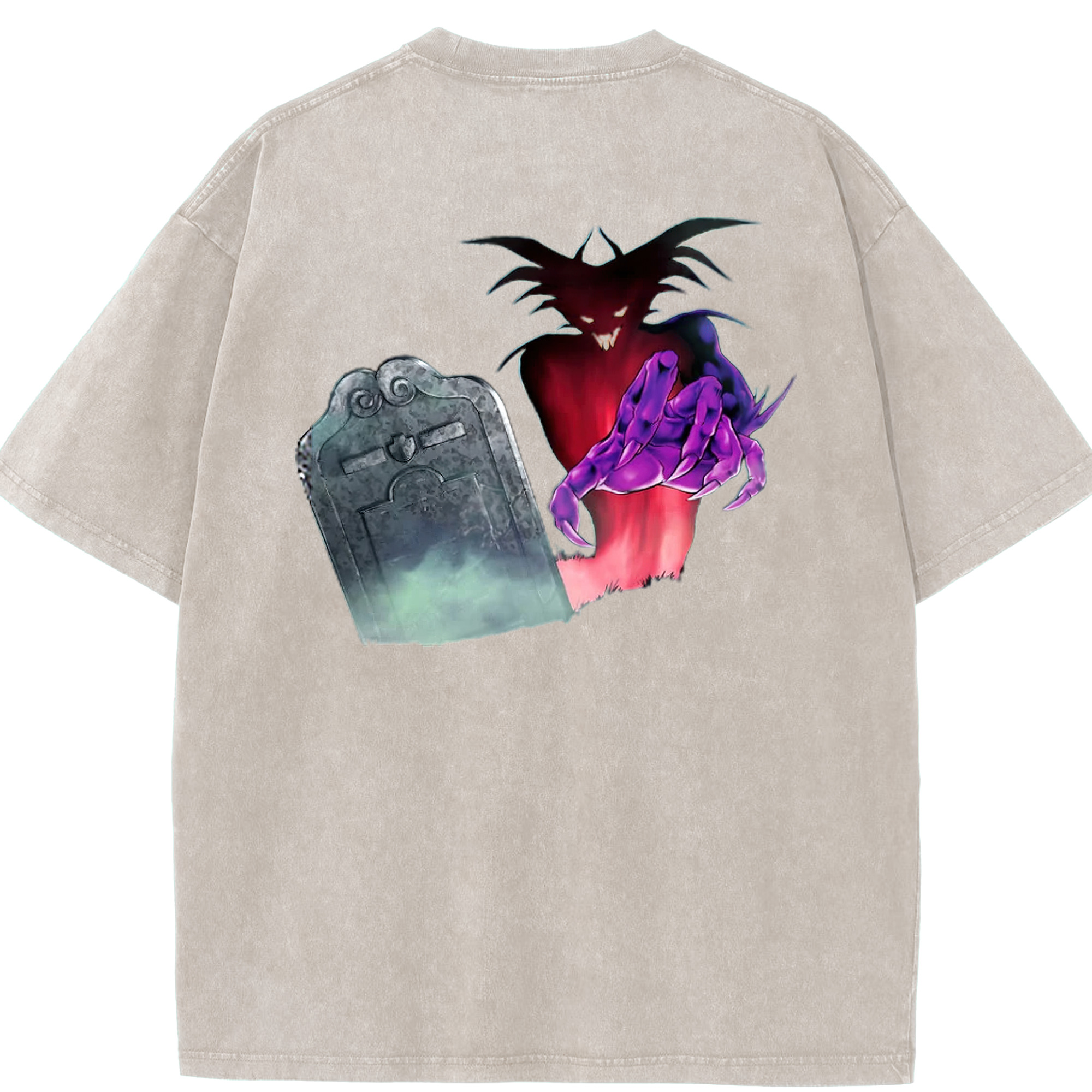 （画像用） 遊☆戯☆王 Yu-Gi-Oh! 綿100% ヴィンテージ風 半袖Tシャツ（背面プリント）