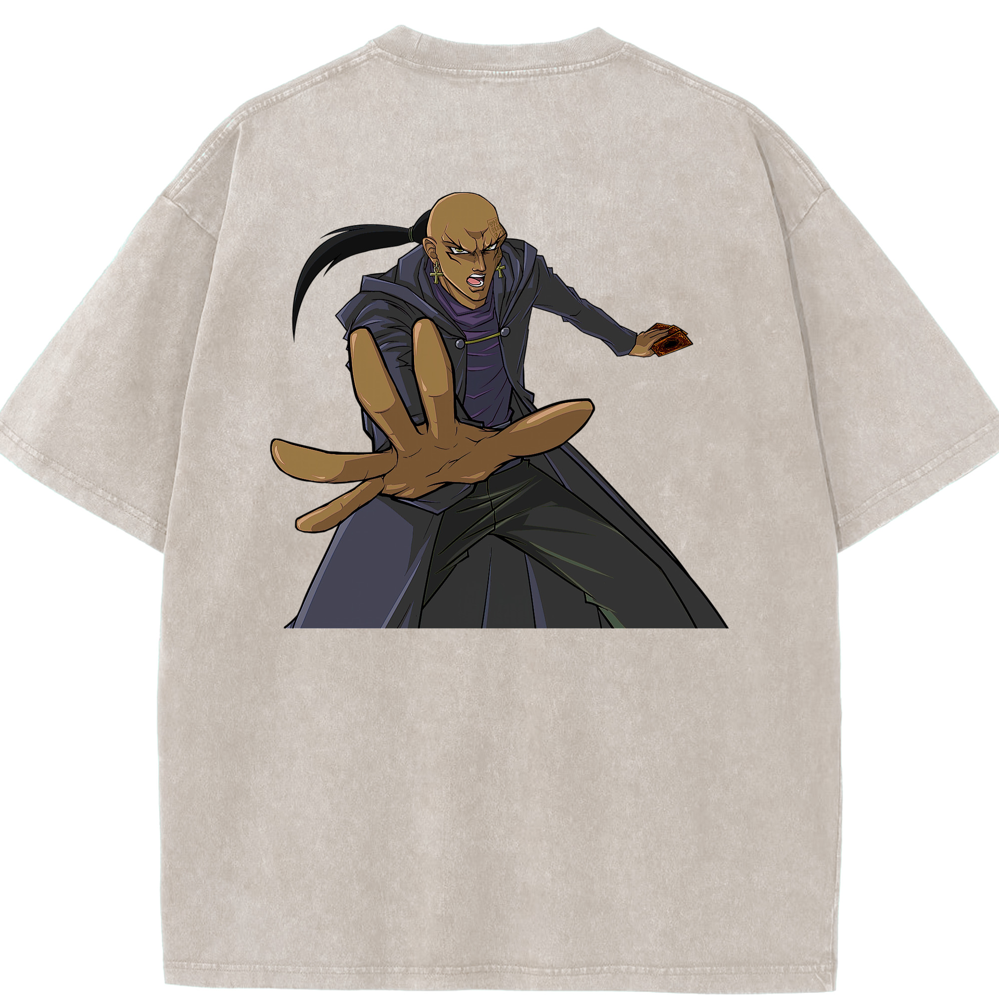 （画像用） 遊☆戯☆王 Yu-Gi-Oh! 綿100% ヴィンテージ風 半袖Tシャツ（背面プリント）