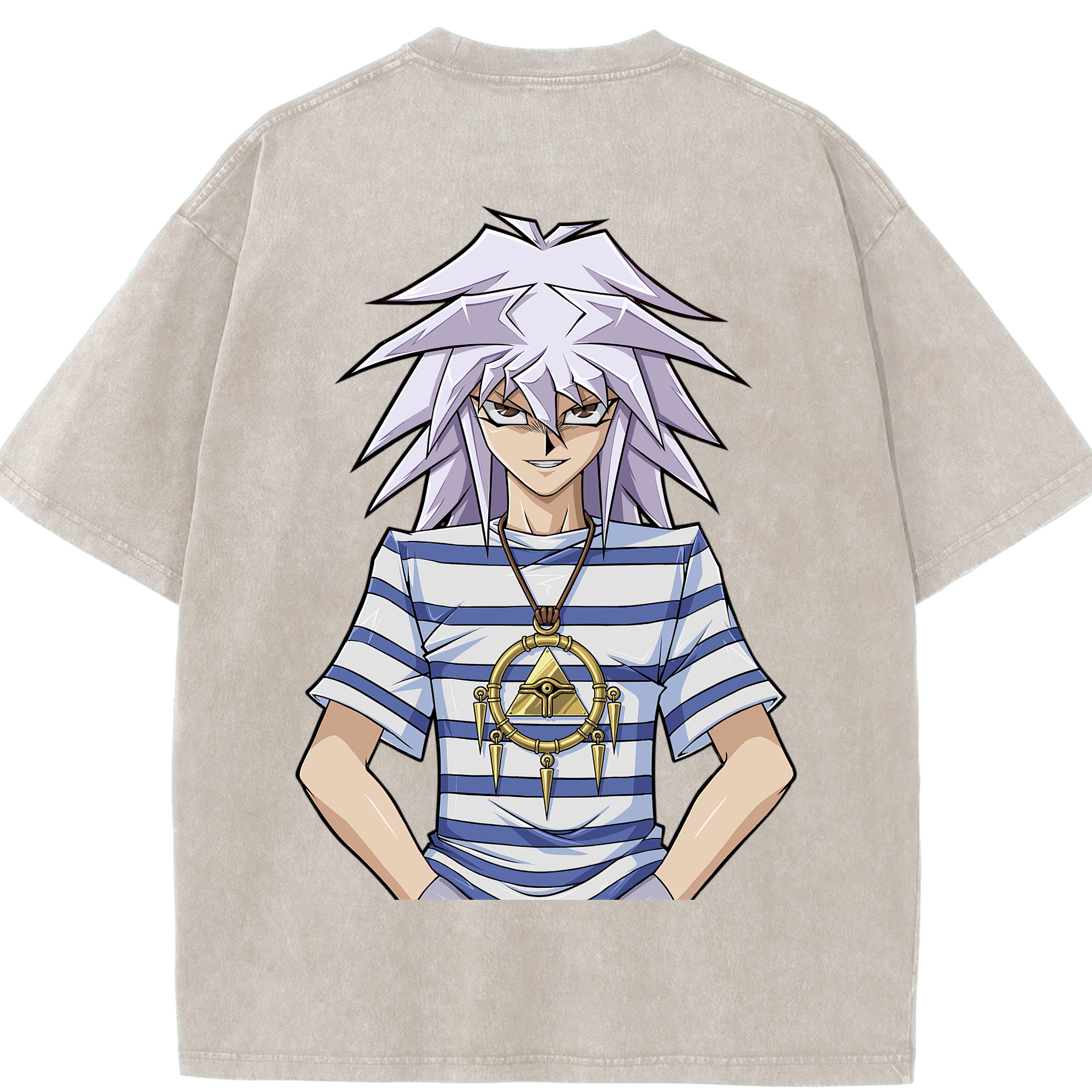 （画像用） 遊☆戯☆王 Yu-Gi-Oh! 綿100% ヴィンテージ風 半袖Tシャツ（背面プリント）