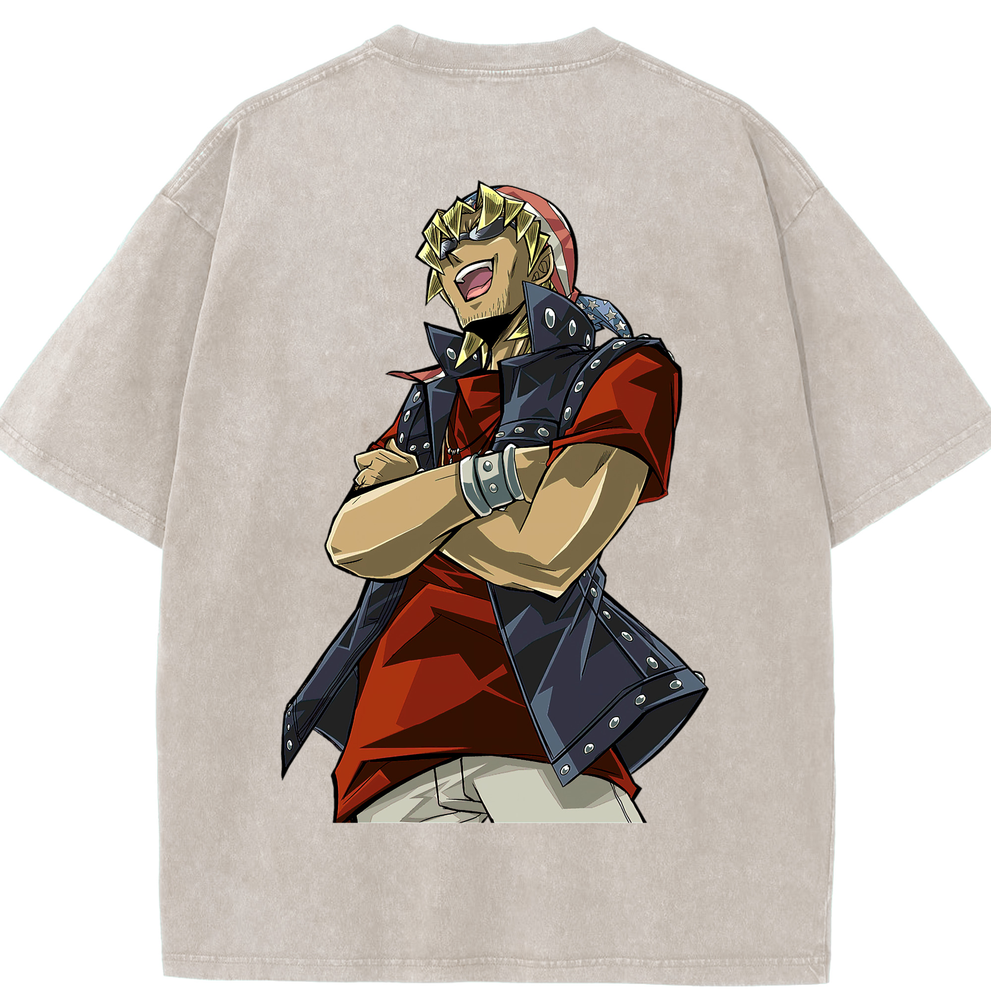 （画像用） 遊☆戯☆王 Yu-Gi-Oh! 綿100% ヴィンテージ風 半袖Tシャツ（背面プリント）