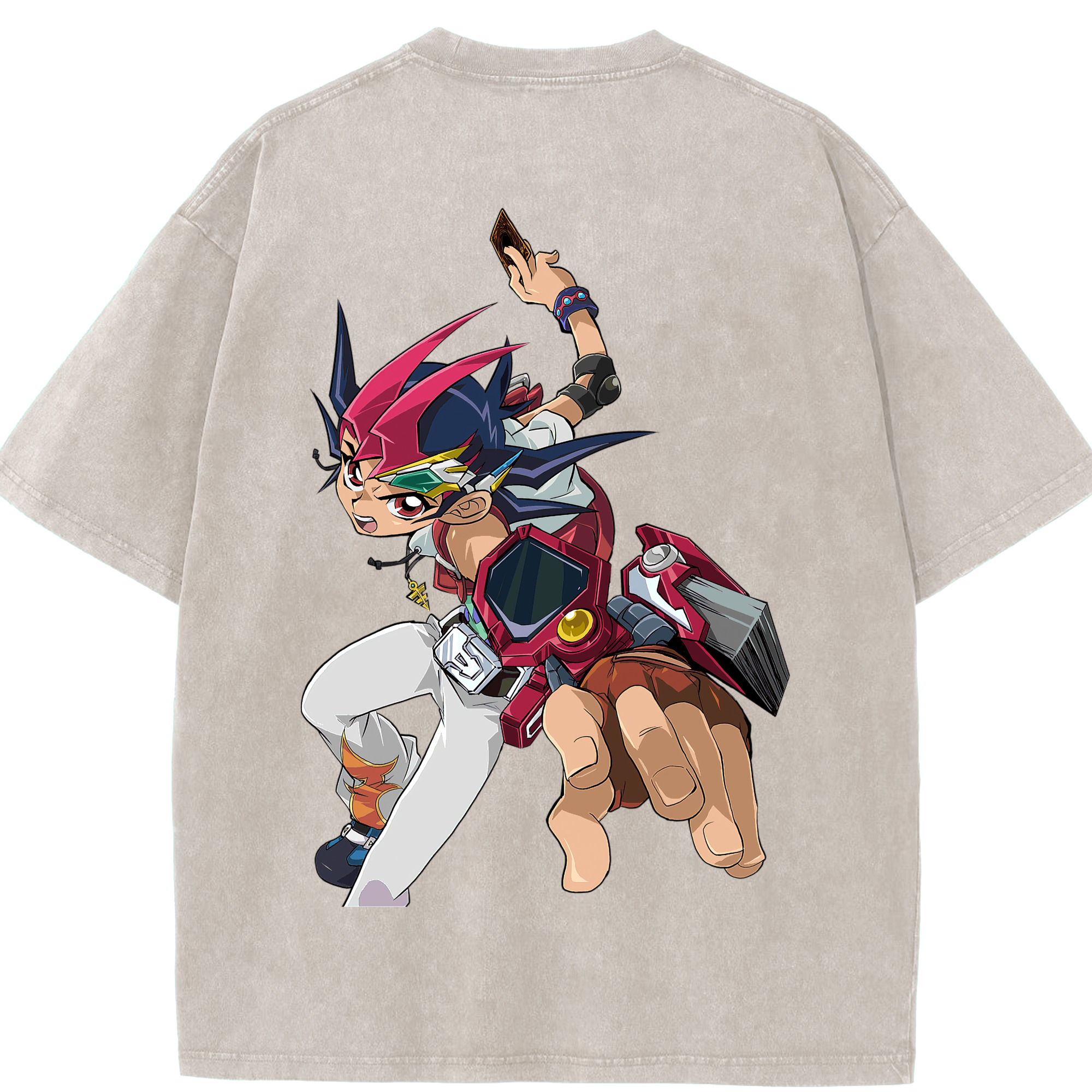 （画像用） 遊☆戯☆王 Yu-Gi-Oh! 綿100% ヴィンテージ風 半袖Tシャツ（背面プリント）