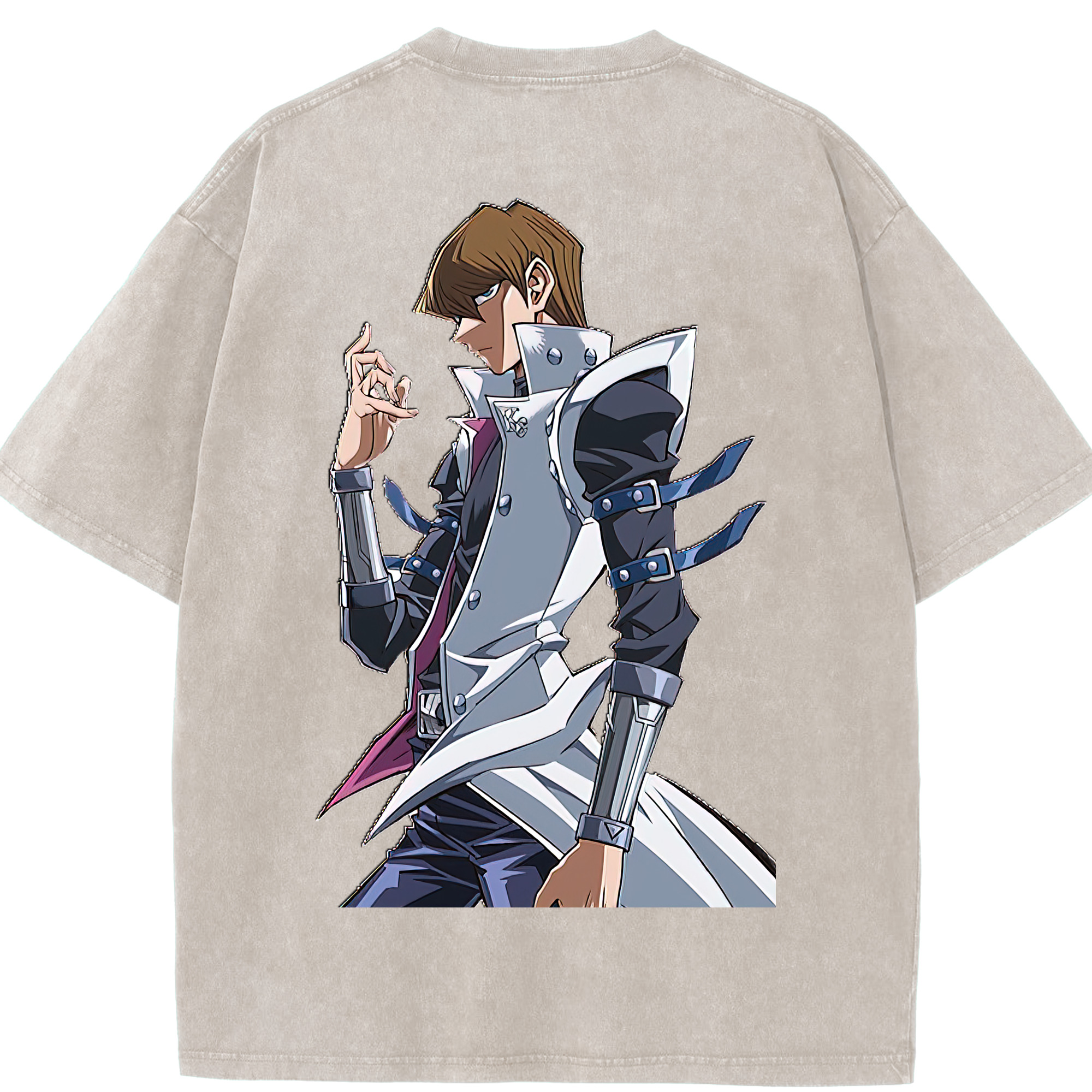 （画像用） 遊☆戯☆王 Yu-Gi-Oh! 綿100% ヴィンテージ風 半袖Tシャツ（背面プリント）