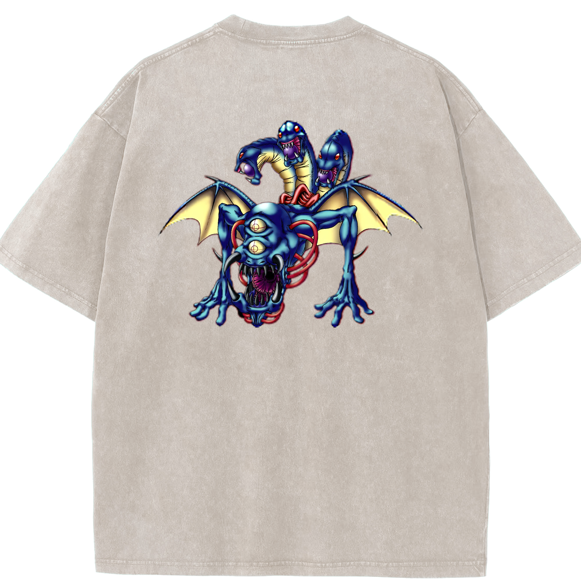 （画像用） 遊☆戯☆王 Yu-Gi-Oh! 綿100% ヴィンテージ風 半袖Tシャツ（背面プリント）