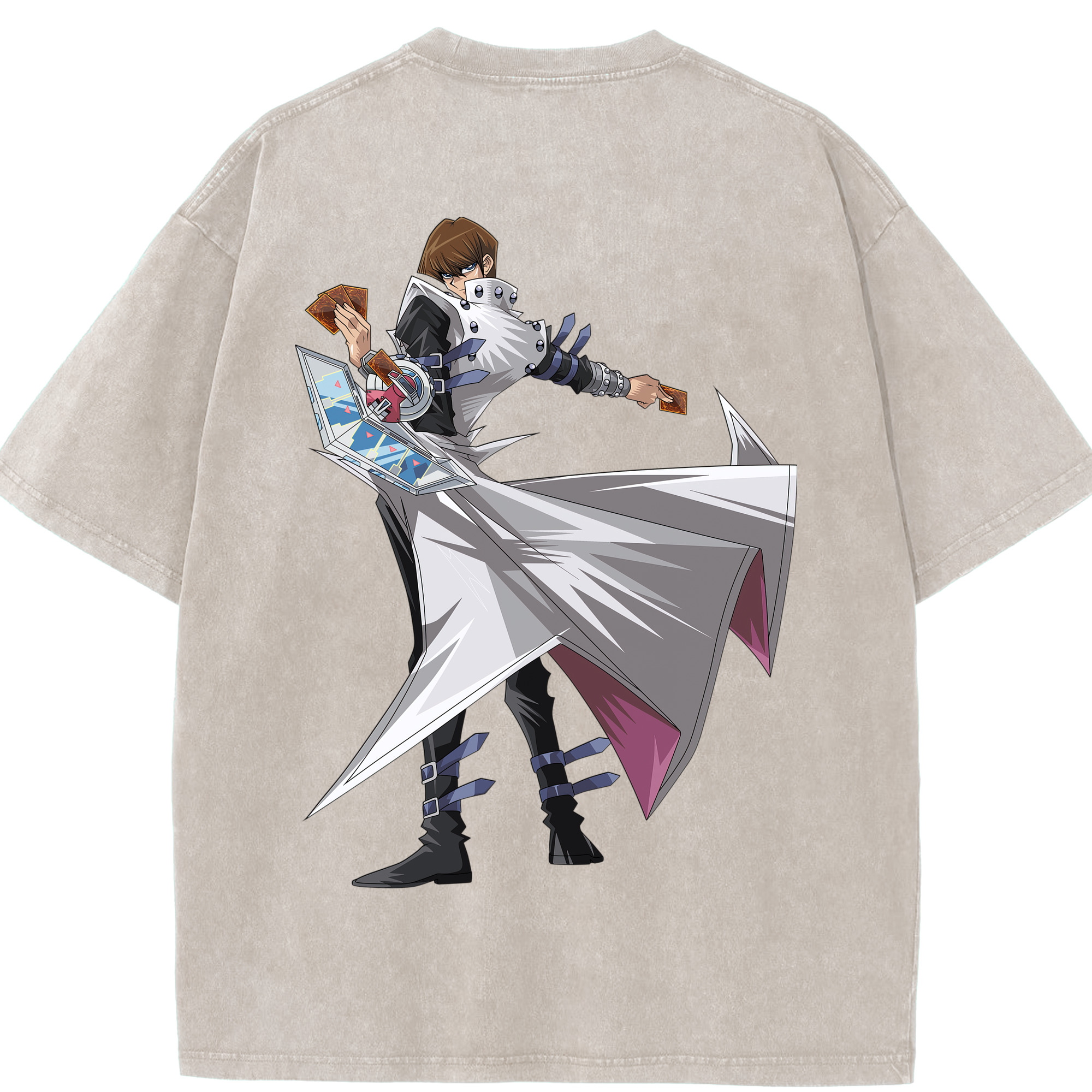 （画像用） 遊☆戯☆王 Yu-Gi-Oh! 綿100% ヴィンテージ風 半袖Tシャツ（背面プリント）