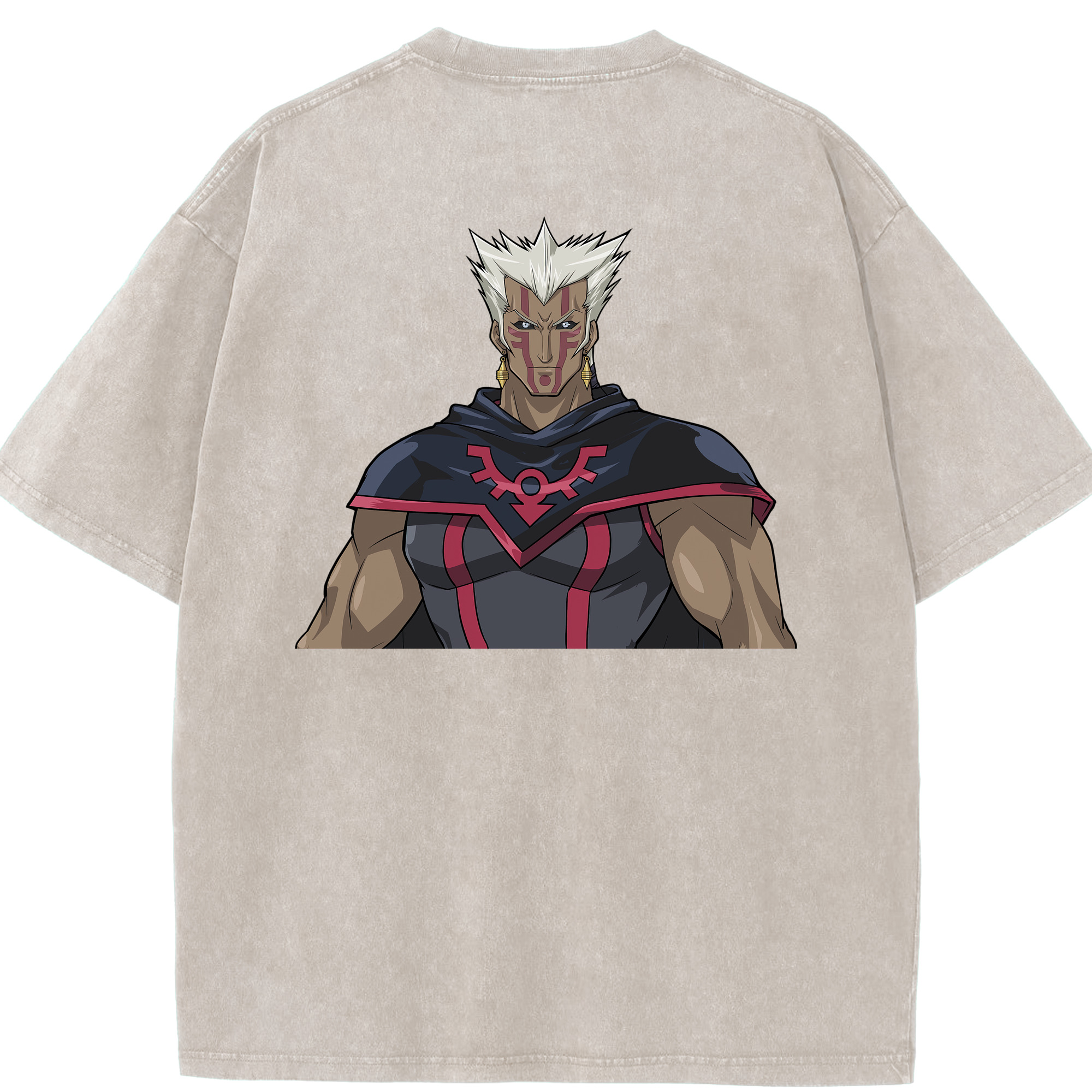 （画像用） 遊☆戯☆王 Yu-Gi-Oh! 綿100% ヴィンテージ風 半袖Tシャツ（背面プリント）
