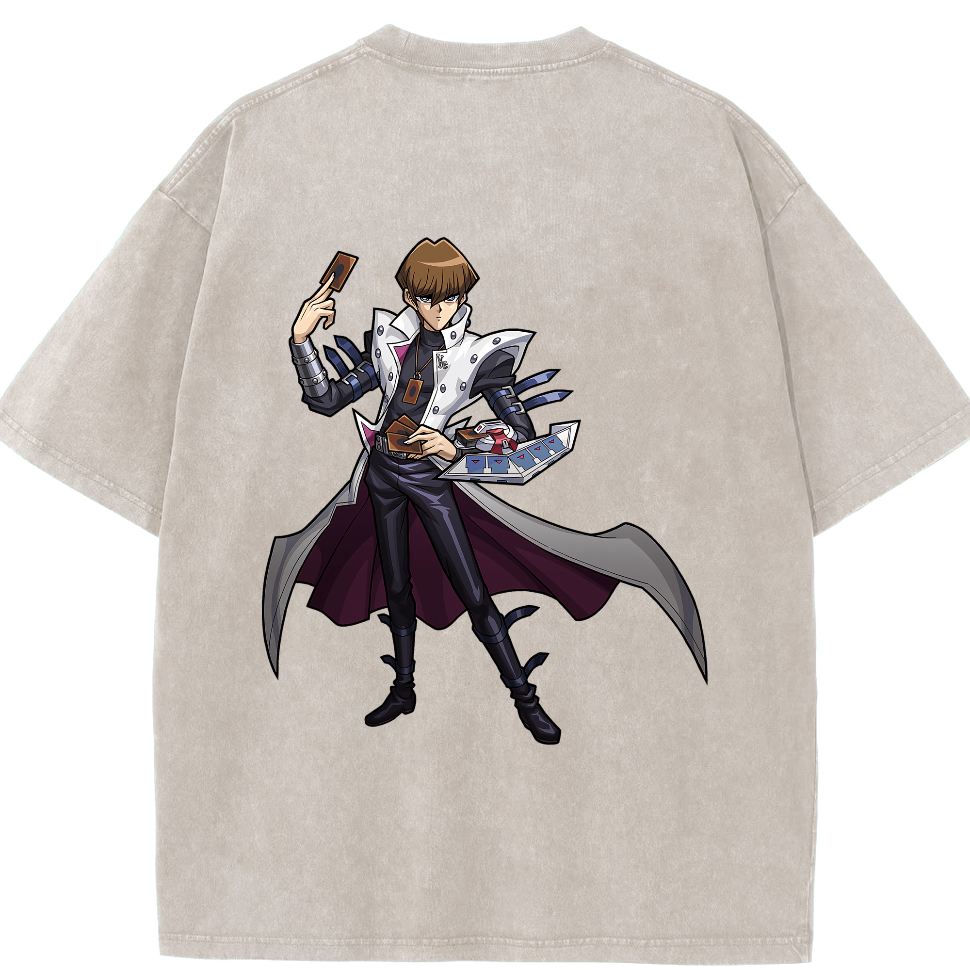 （画像用） 遊☆戯☆王 Yu-Gi-Oh! 綿100% ヴィンテージ風 半袖Tシャツ（背面プリント）