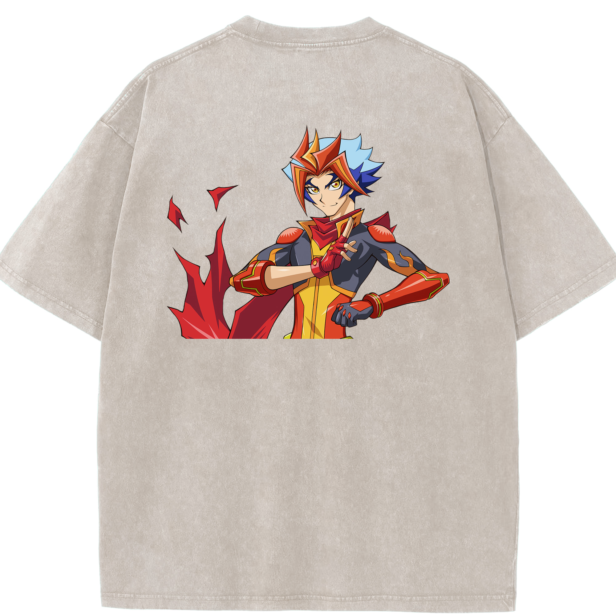 （画像用） 遊☆戯☆王 Yu-Gi-Oh! 綿100% ヴィンテージ風 半袖Tシャツ（背面プリント）