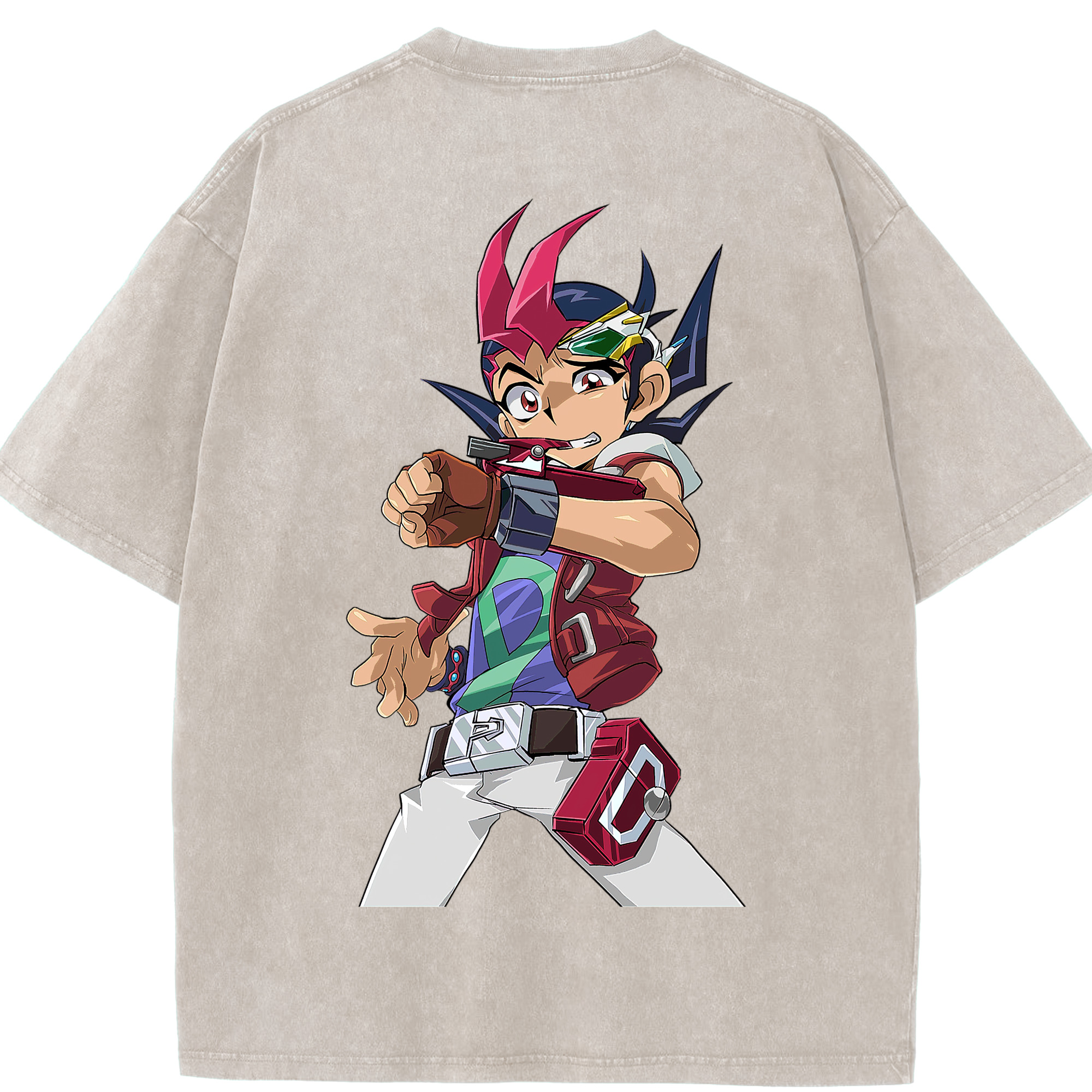 （画像用） 遊☆戯☆王 Yu-Gi-Oh! 綿100% ヴィンテージ風 半袖Tシャツ（背面プリント）