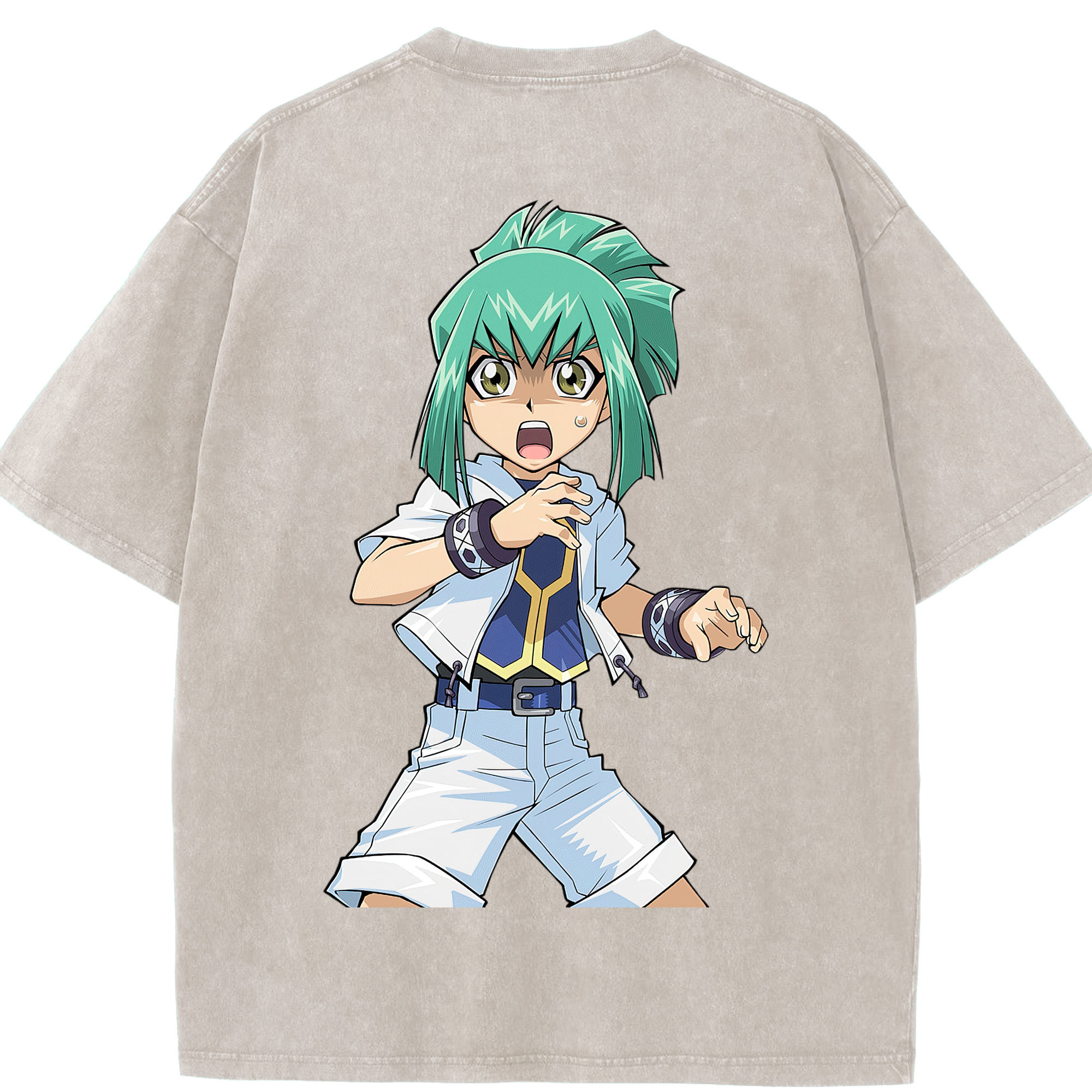 （画像用） 遊☆戯☆王 Yu-Gi-Oh! 綿100% ヴィンテージ風 半袖Tシャツ（背面プリント）