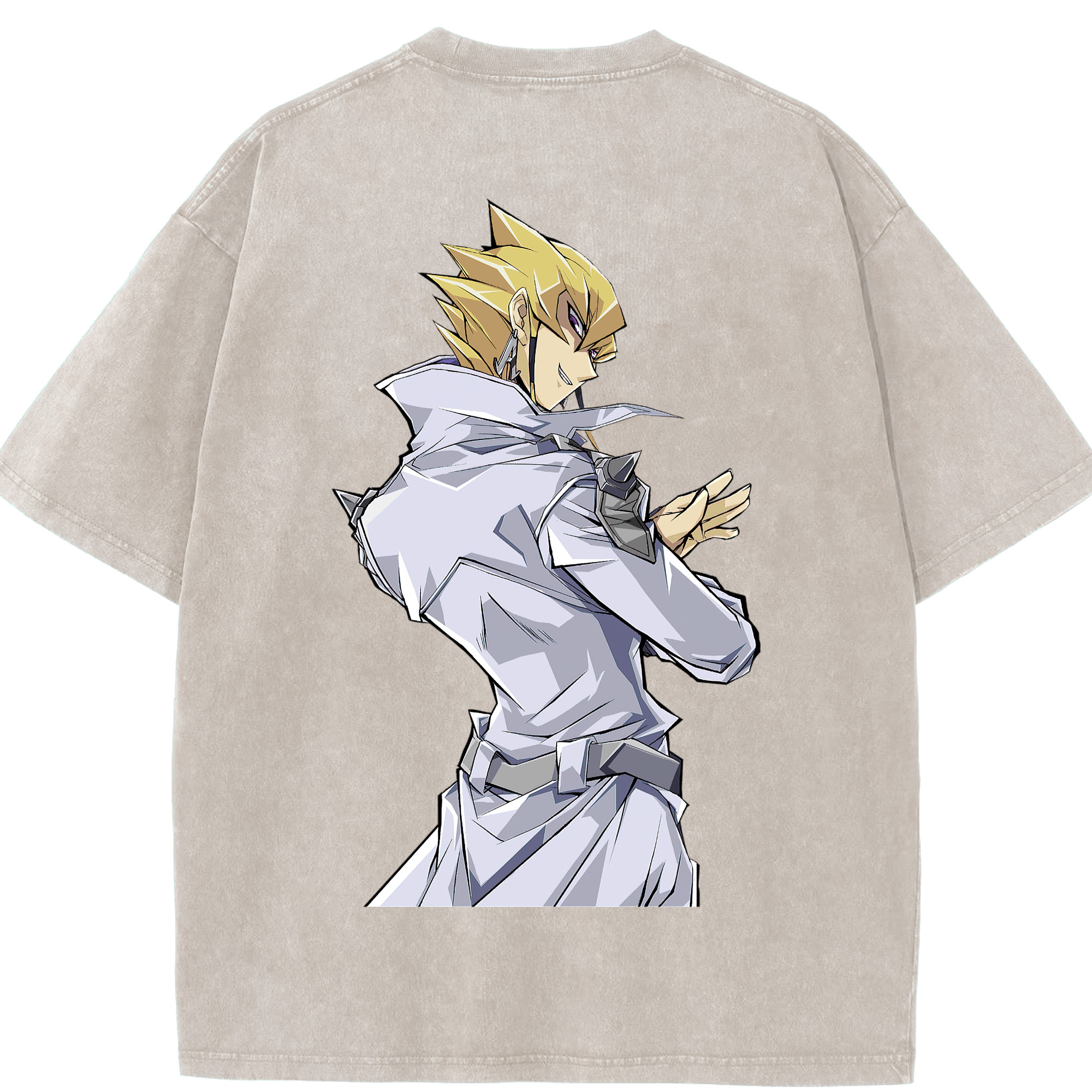 （画像用） 遊☆戯☆王 Yu-Gi-Oh! 綿100% ヴィンテージ風 半袖Tシャツ（背面プリント）