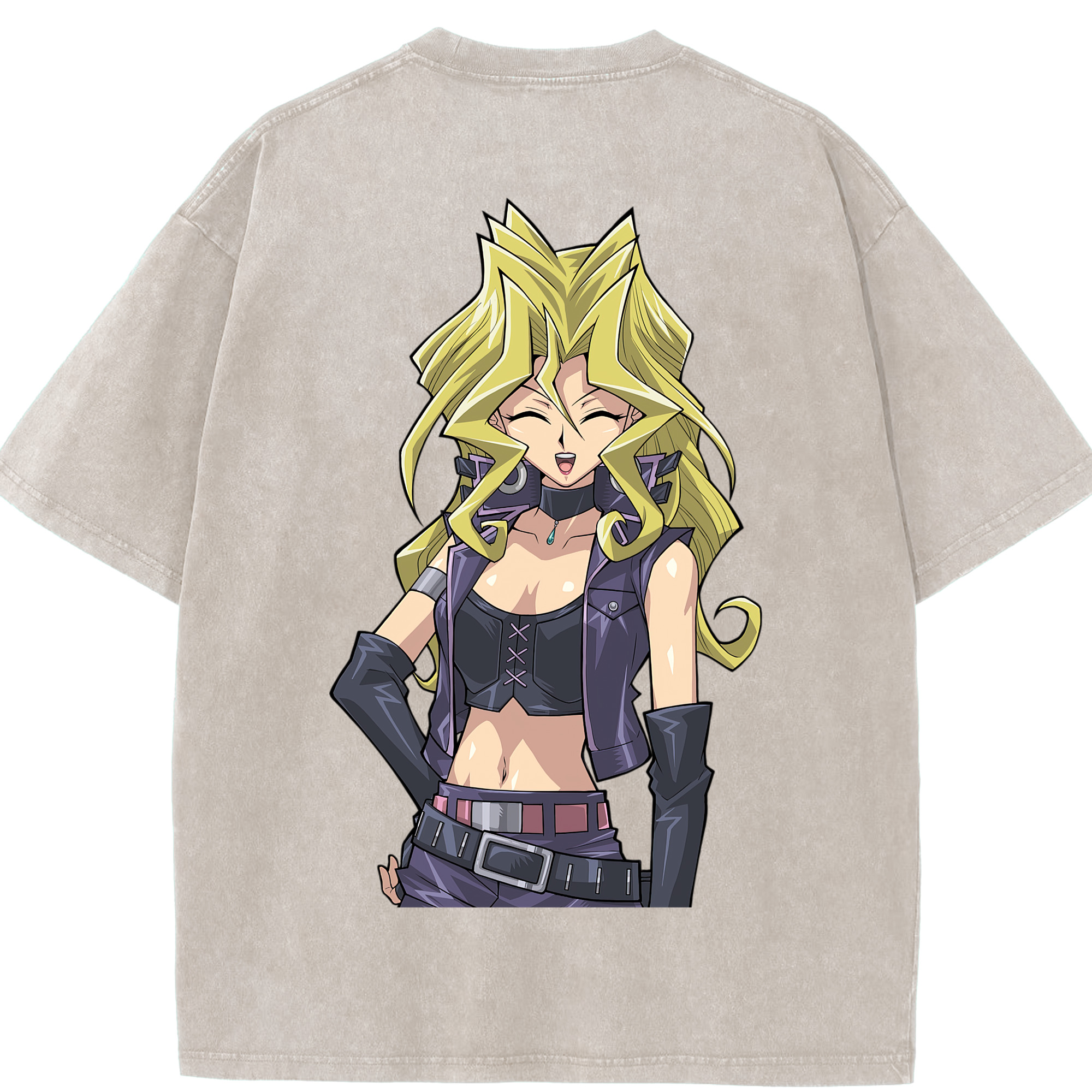 （画像用） 遊☆戯☆王 Yu-Gi-Oh! 綿100% ヴィンテージ風 半袖Tシャツ（背面プリント）