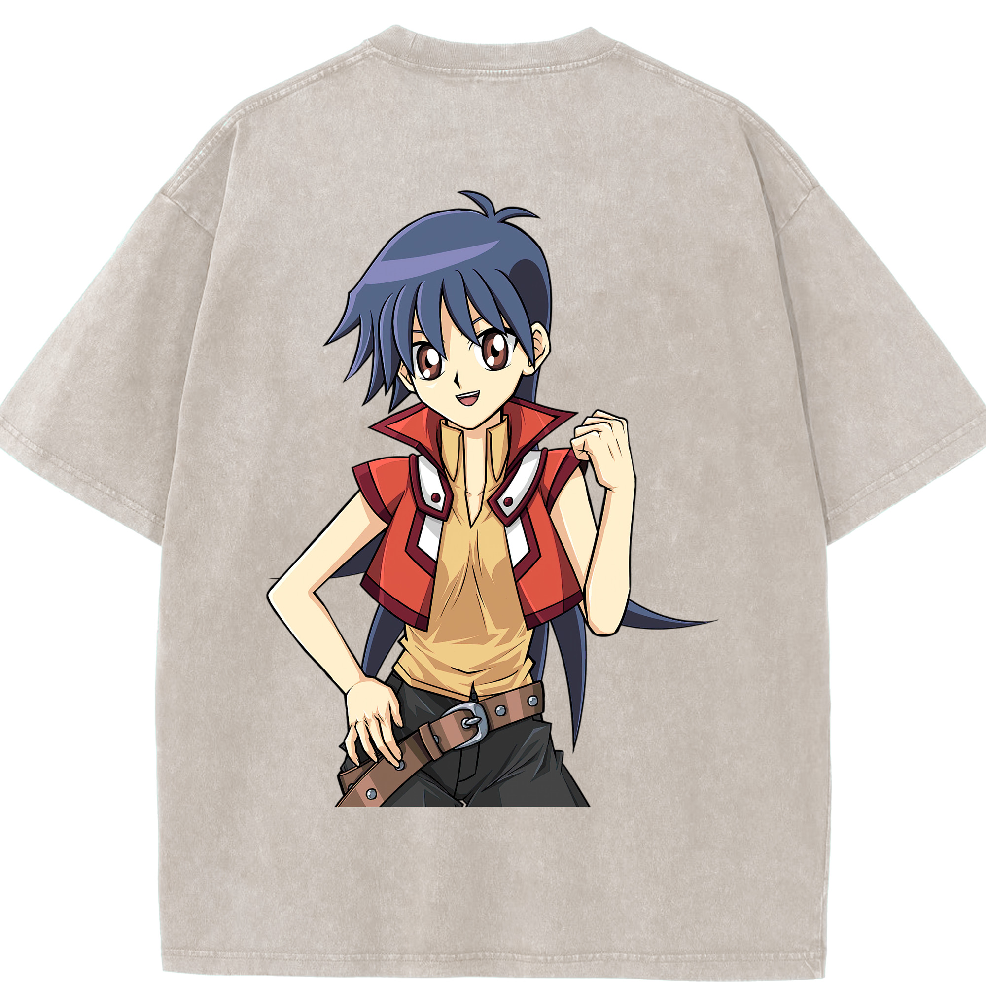 （画像用） 遊☆戯☆王 Yu-Gi-Oh! 綿100% ヴィンテージ風 半袖Tシャツ（背面プリント）