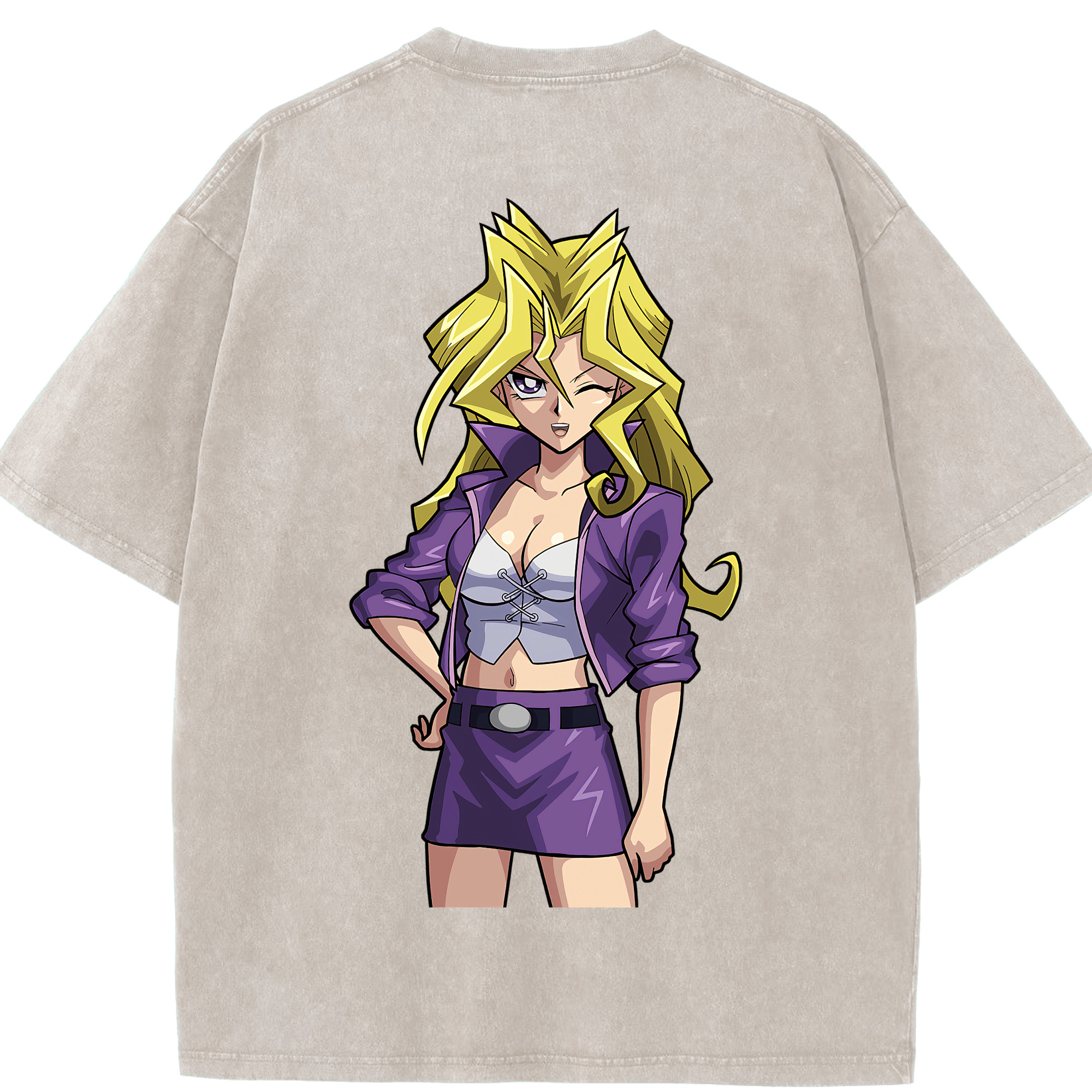 （画像用） 遊☆戯☆王 Yu-Gi-Oh! 綿100% ヴィンテージ風 半袖Tシャツ（背面プリント）