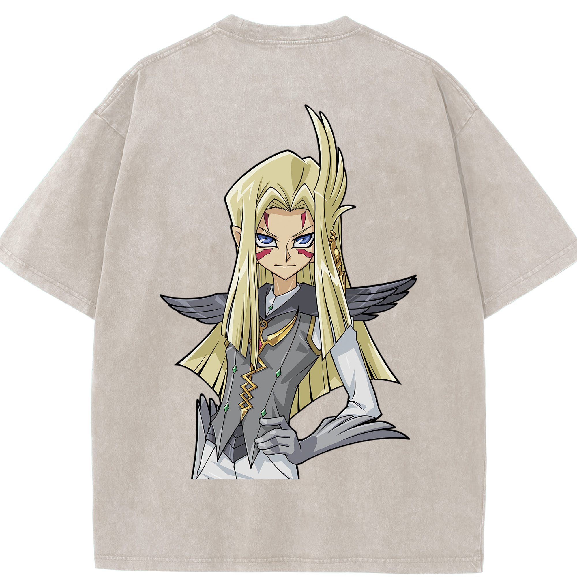 （画像用） 遊☆戯☆王 Yu-Gi-Oh! 綿100% ヴィンテージ風 半袖Tシャツ（背面プリント）