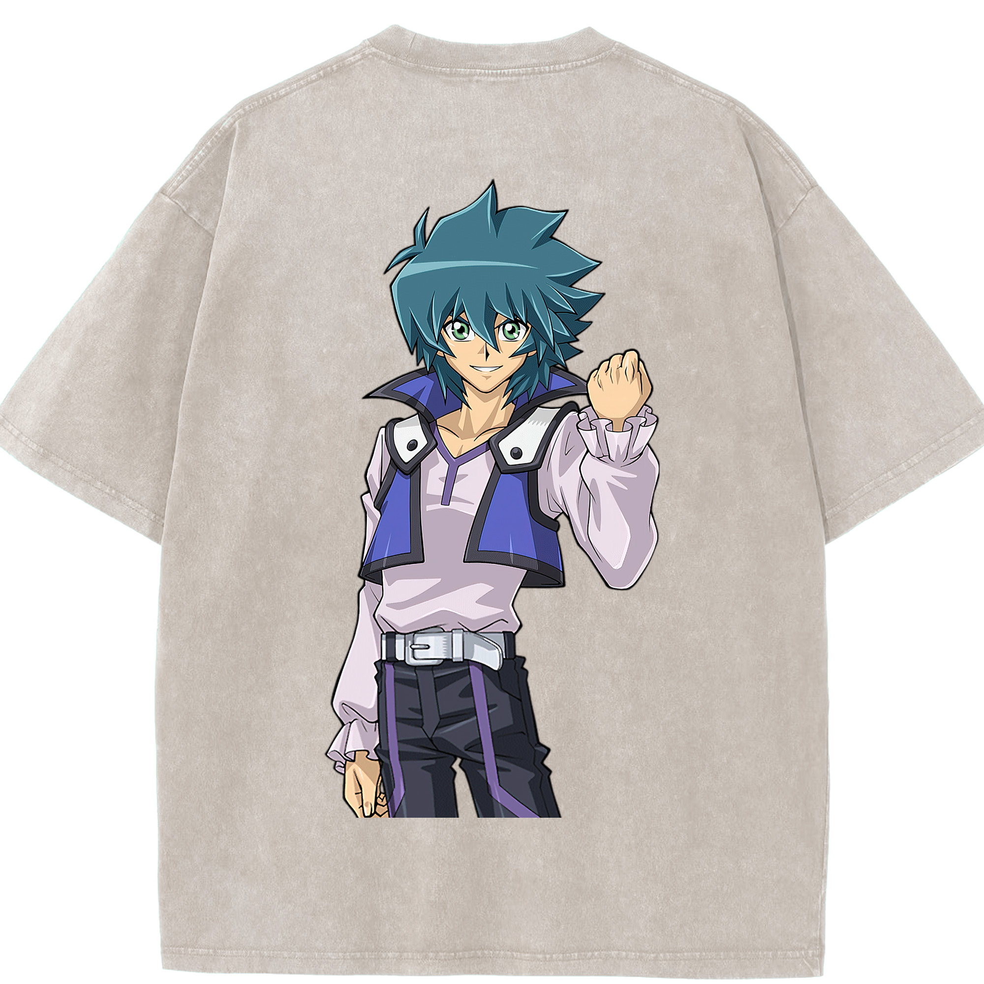 （画像用） 遊☆戯☆王 Yu-Gi-Oh! 綿100% ヴィンテージ風 半袖Tシャツ（背面プリント）