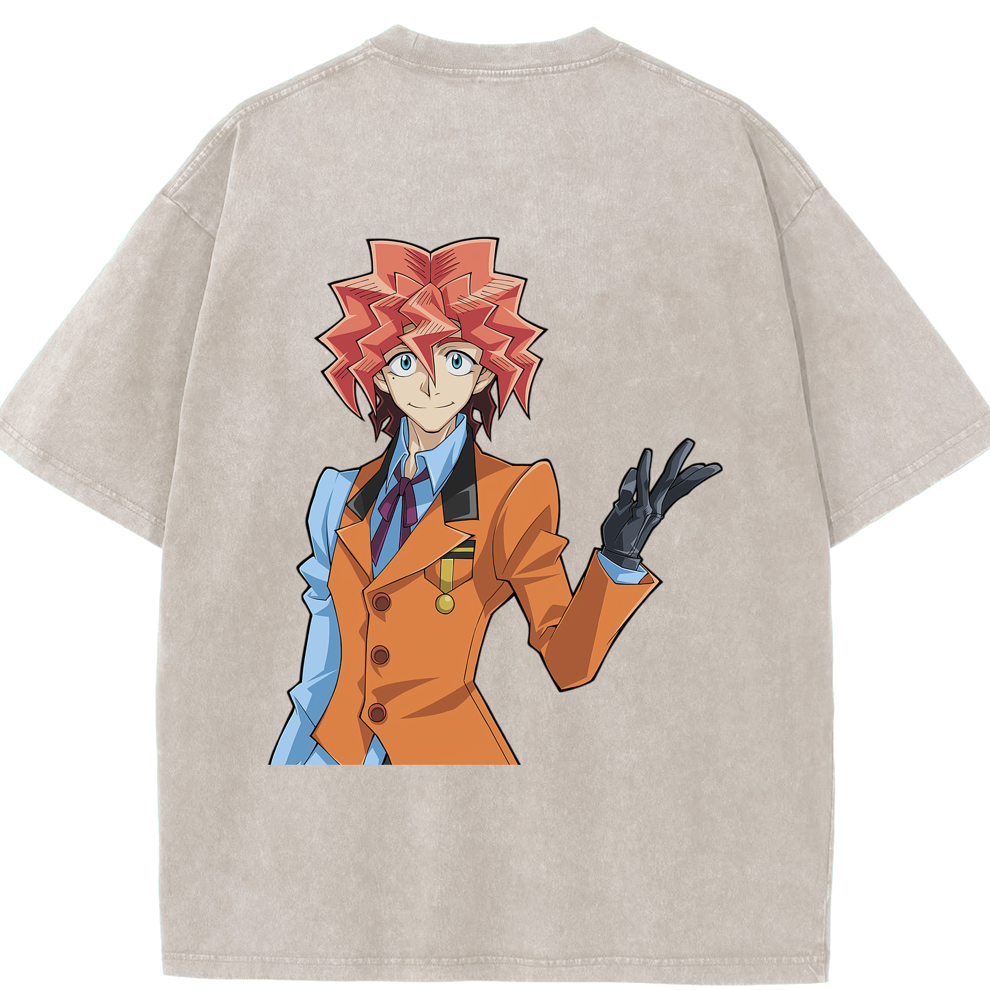 （画像用） 遊☆戯☆王 Yu-Gi-Oh! 綿100% ヴィンテージ風 半袖Tシャツ（背面プリント）