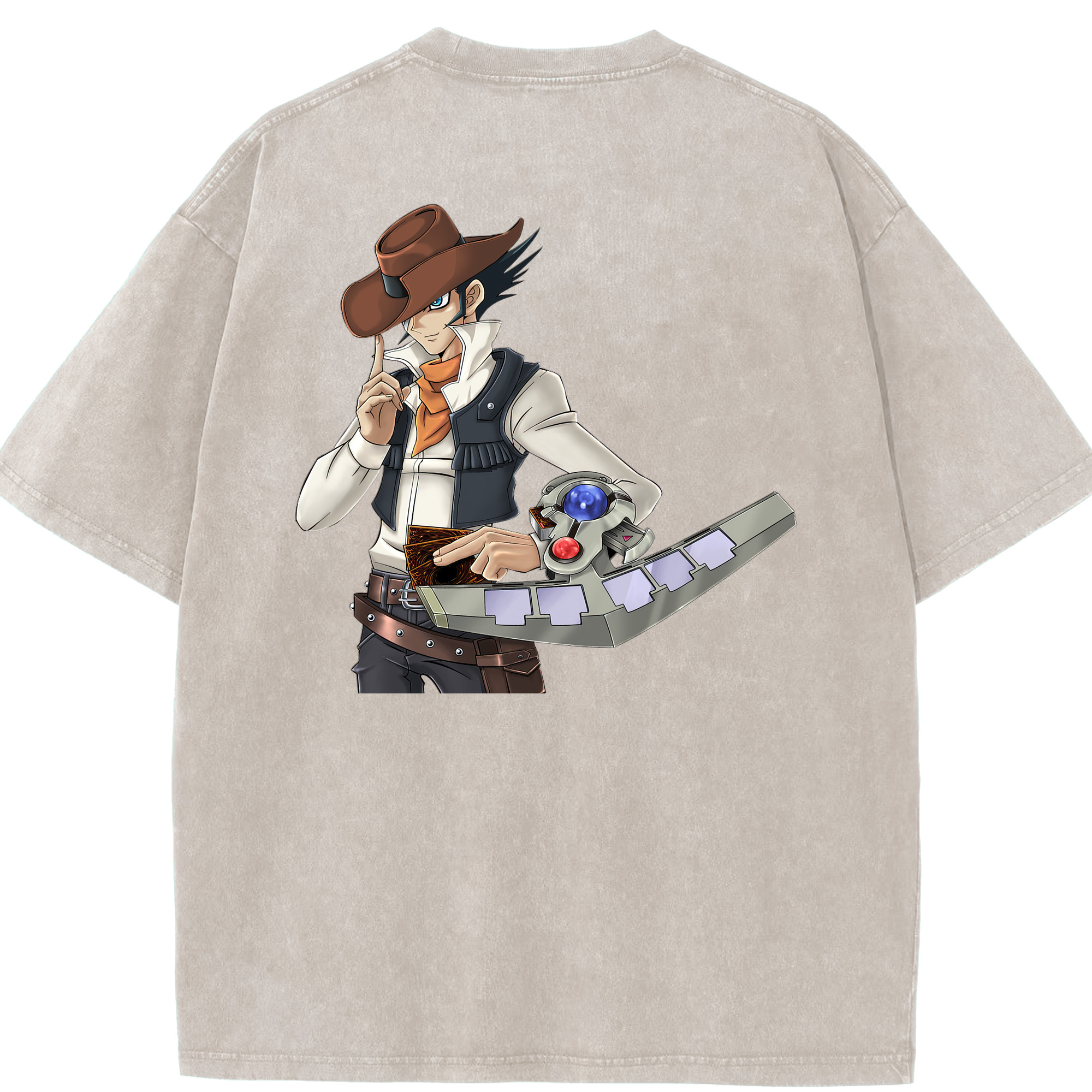 （画像用） 遊☆戯☆王 Yu-Gi-Oh! 綿100% ヴィンテージ風 半袖Tシャツ（背面プリント）