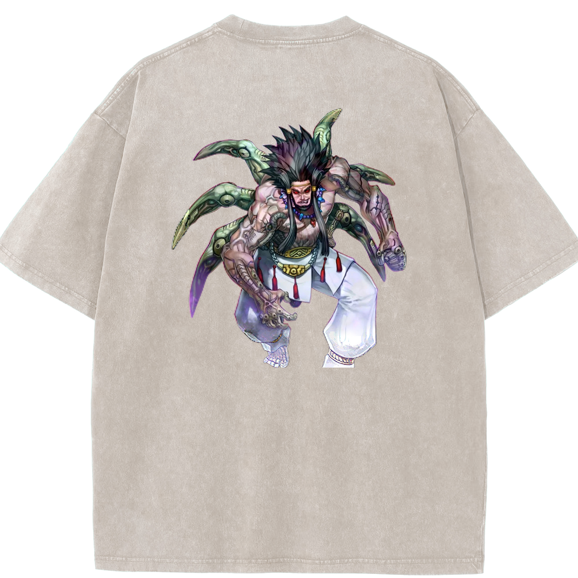 （画像用） 遊☆戯☆王 Yu-Gi-Oh! 綿100% ヴィンテージ風 半袖Tシャツ（背面プリント）