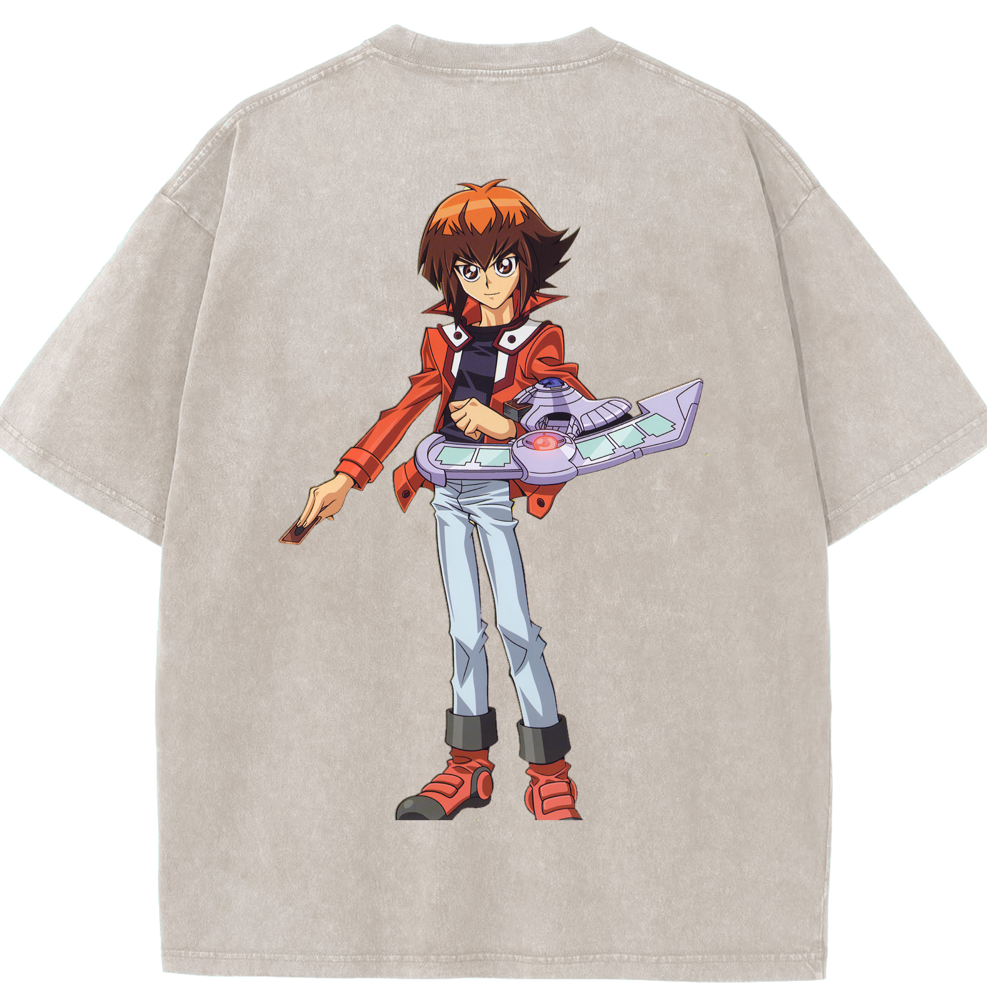 （画像用） 遊☆戯☆王 Yu-Gi-Oh! 綿100% ヴィンテージ風 半袖Tシャツ（背面プリント）