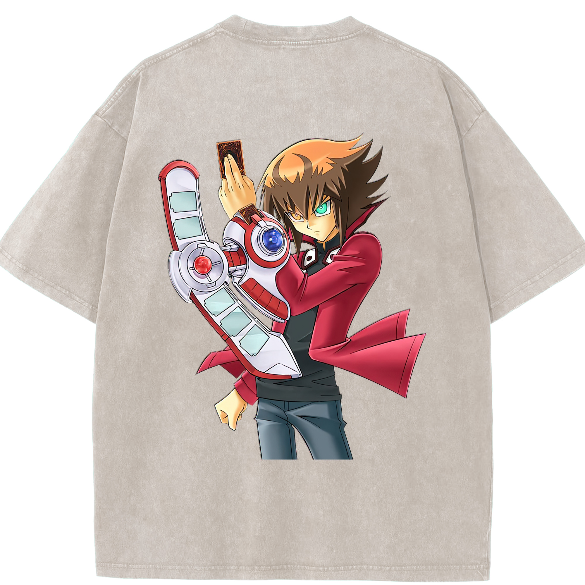（画像用） 遊☆戯☆王 Yu-Gi-Oh! 綿100% ヴィンテージ風 半袖Tシャツ（背面プリント）