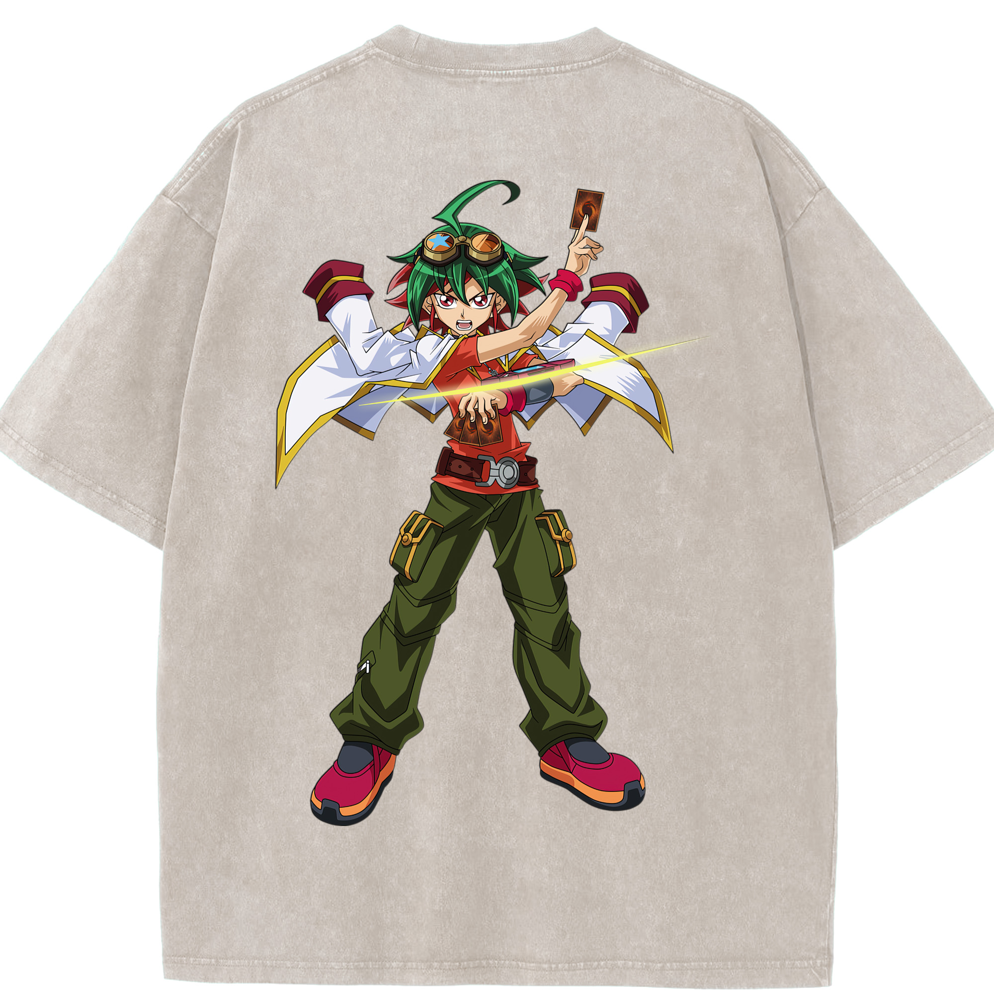 （画像用） 遊☆戯☆王 Yu-Gi-Oh! 綿100% ヴィンテージ風 半袖Tシャツ（背面プリント）