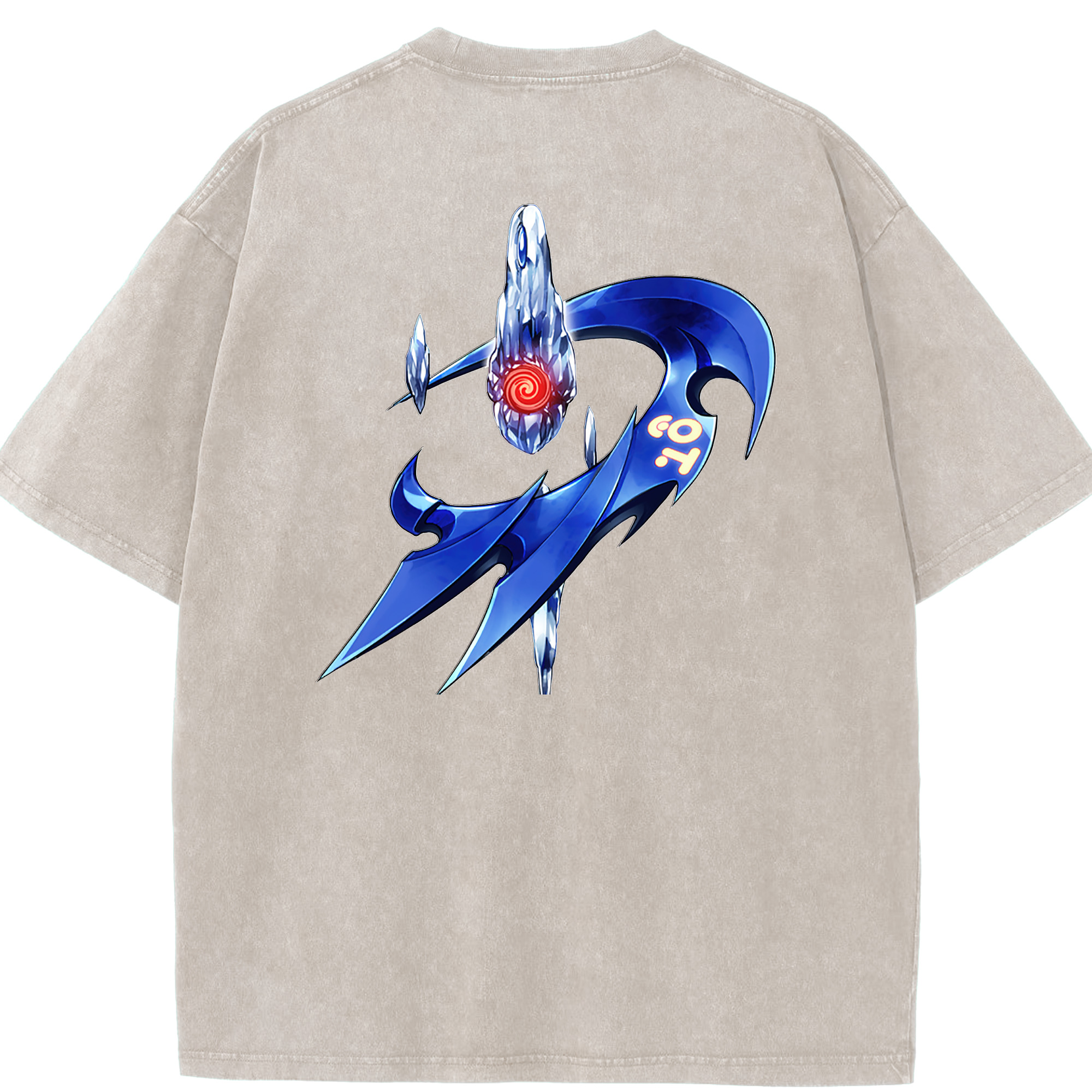 （画像用） 遊☆戯☆王 Yu-Gi-Oh! 綿100% ヴィンテージ風 半袖Tシャツ（背面プリント）