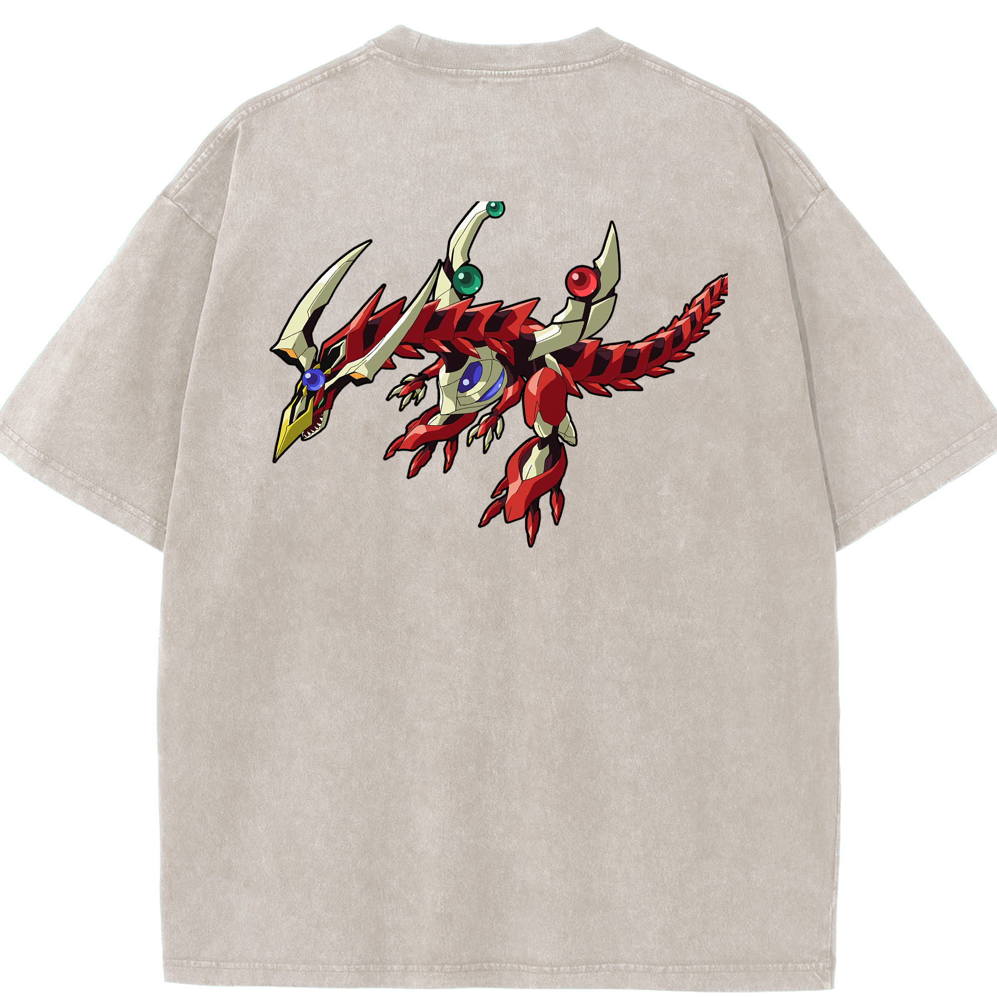 （画像用） 遊☆戯☆王 Yu-Gi-Oh! 綿100% ヴィンテージ風 半袖Tシャツ（背面プリント）