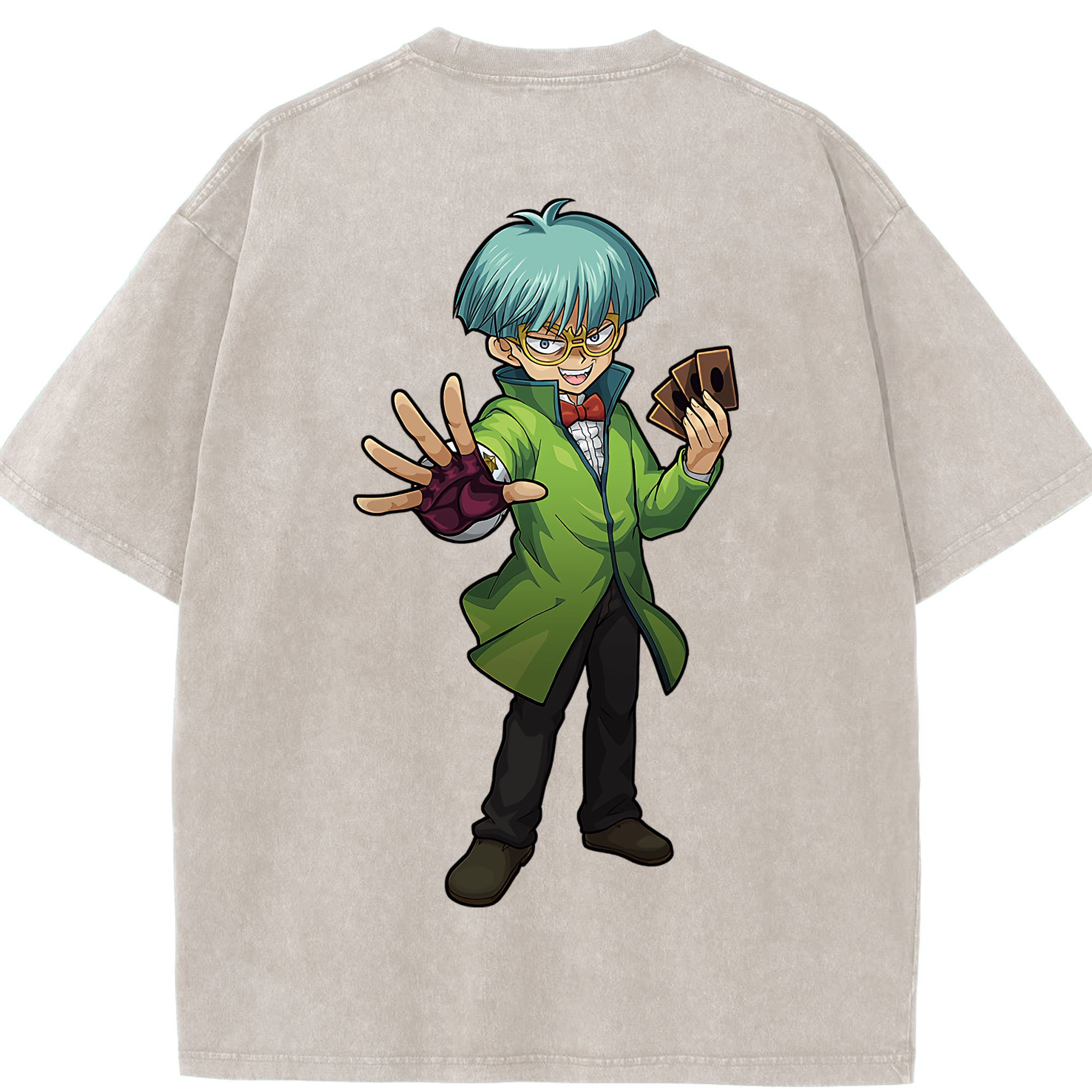 （画像用） 遊☆戯☆王 Yu-Gi-Oh! 綿100% ヴィンテージ風 半袖Tシャツ（背面プリント）
